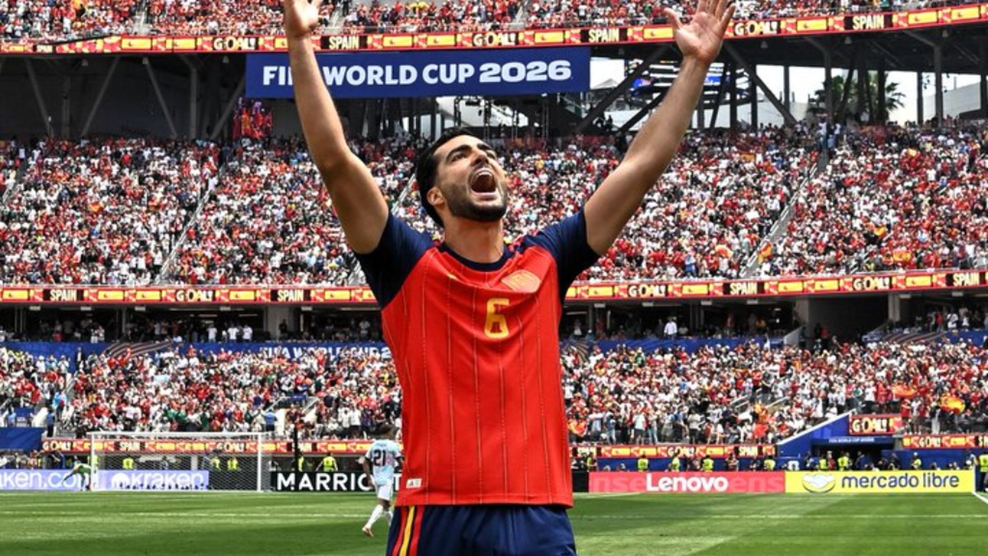 Mikel Merino, celebrando el 2-1 ante Bélgica Mikel Merino, celebrando el 2-1 ante Bélgica