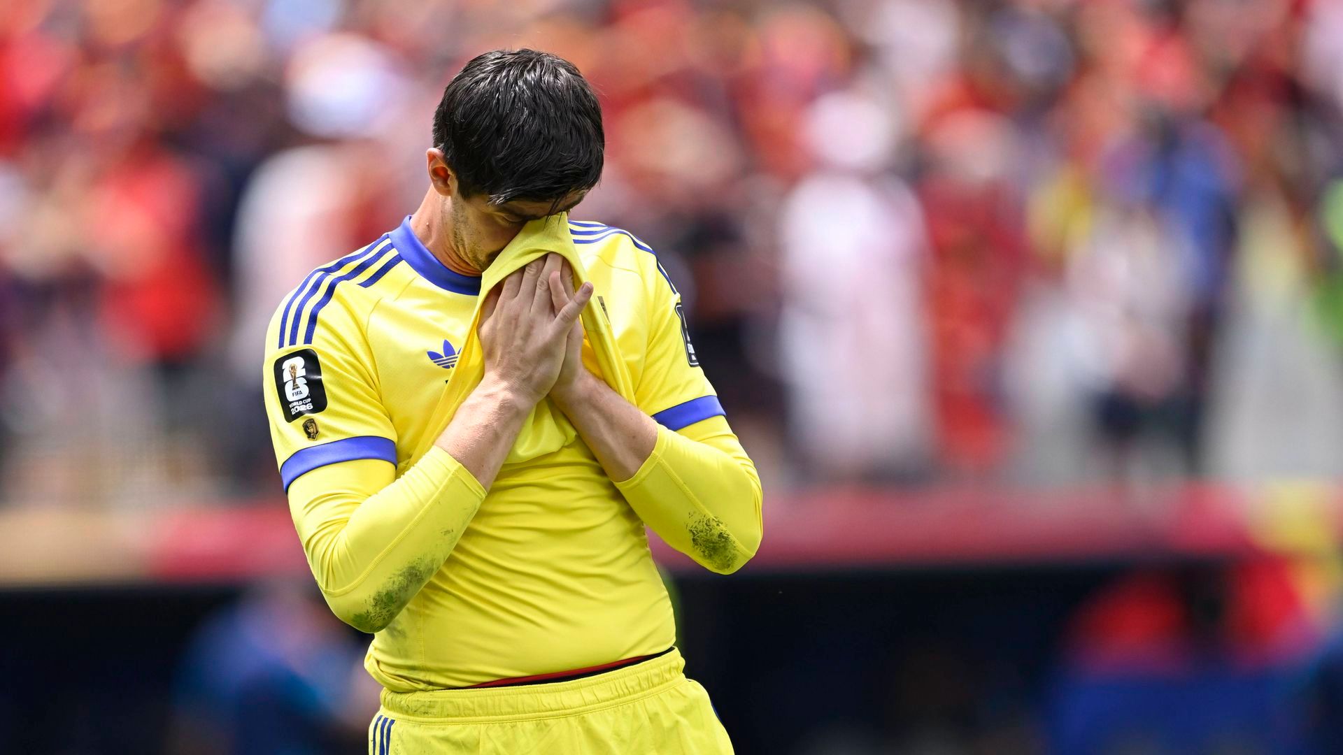 Courtois, en el Bélgica-España Courtois, en el Bélgica-España