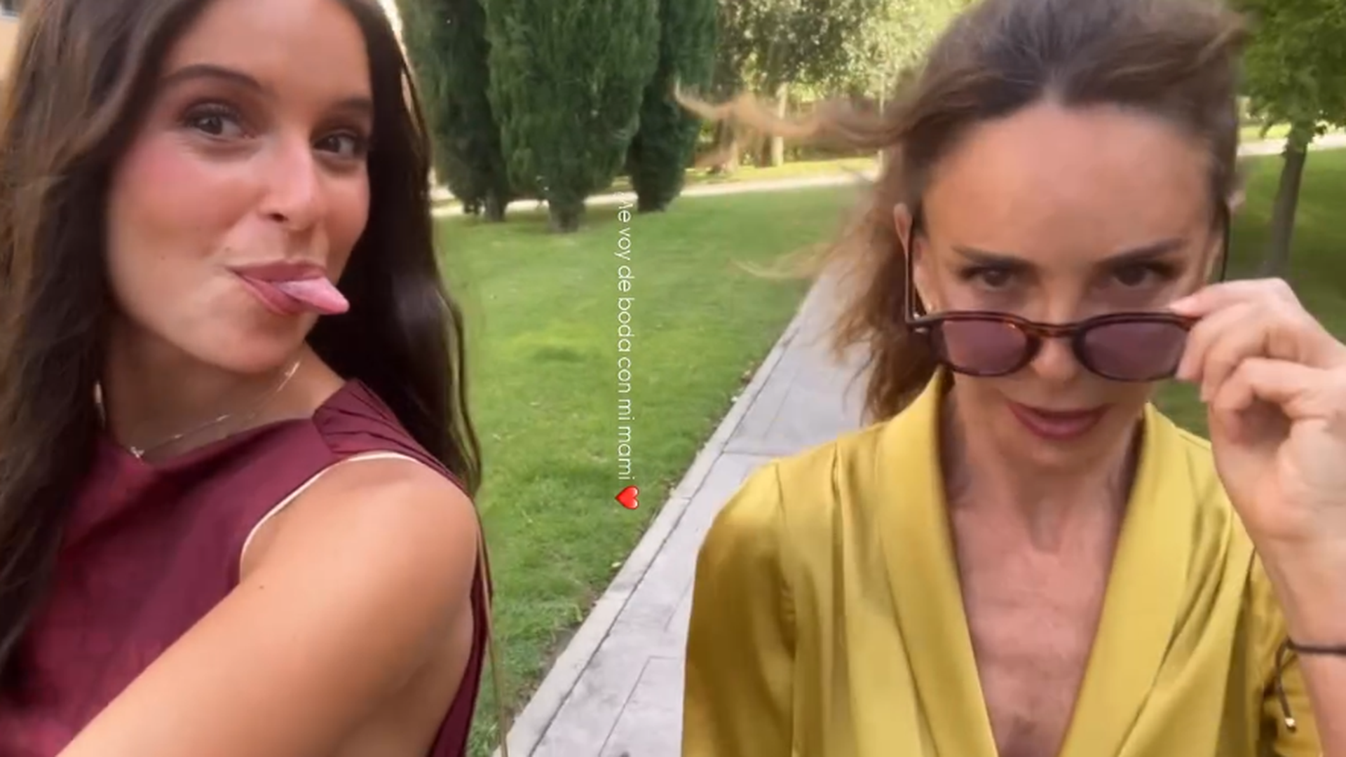 Lydia Bosch y su hija, Ana Martín, en la boda de Patricia Cerezo y Kiko Gámez