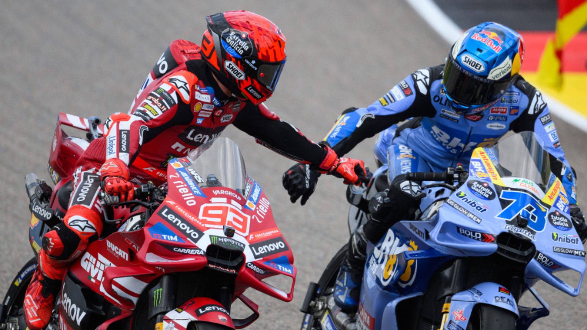 Marc Márquez y Álex Márquez, en Sachsenring