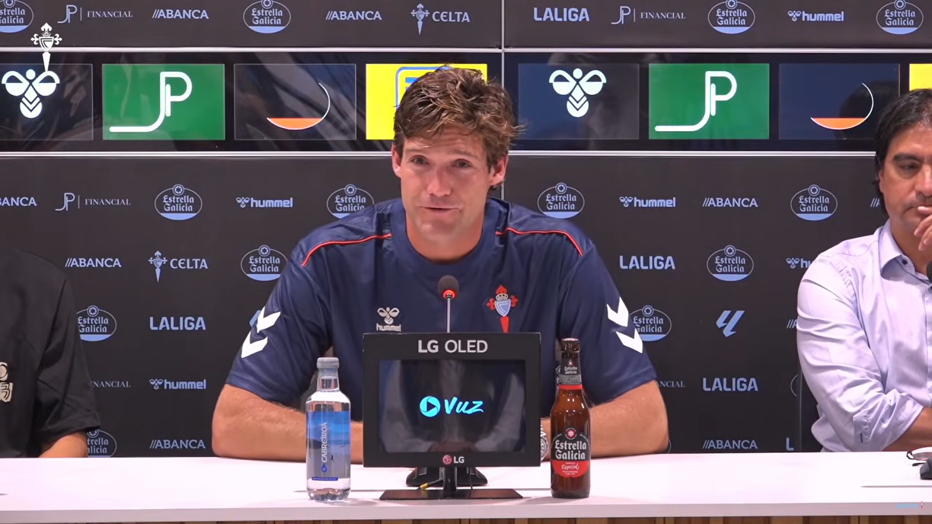 Marcos Alonso, en rueda de prensa tras su renovación con el Celta Marcos Alonso, en rueda de prensa tras su renovación con el Celta
