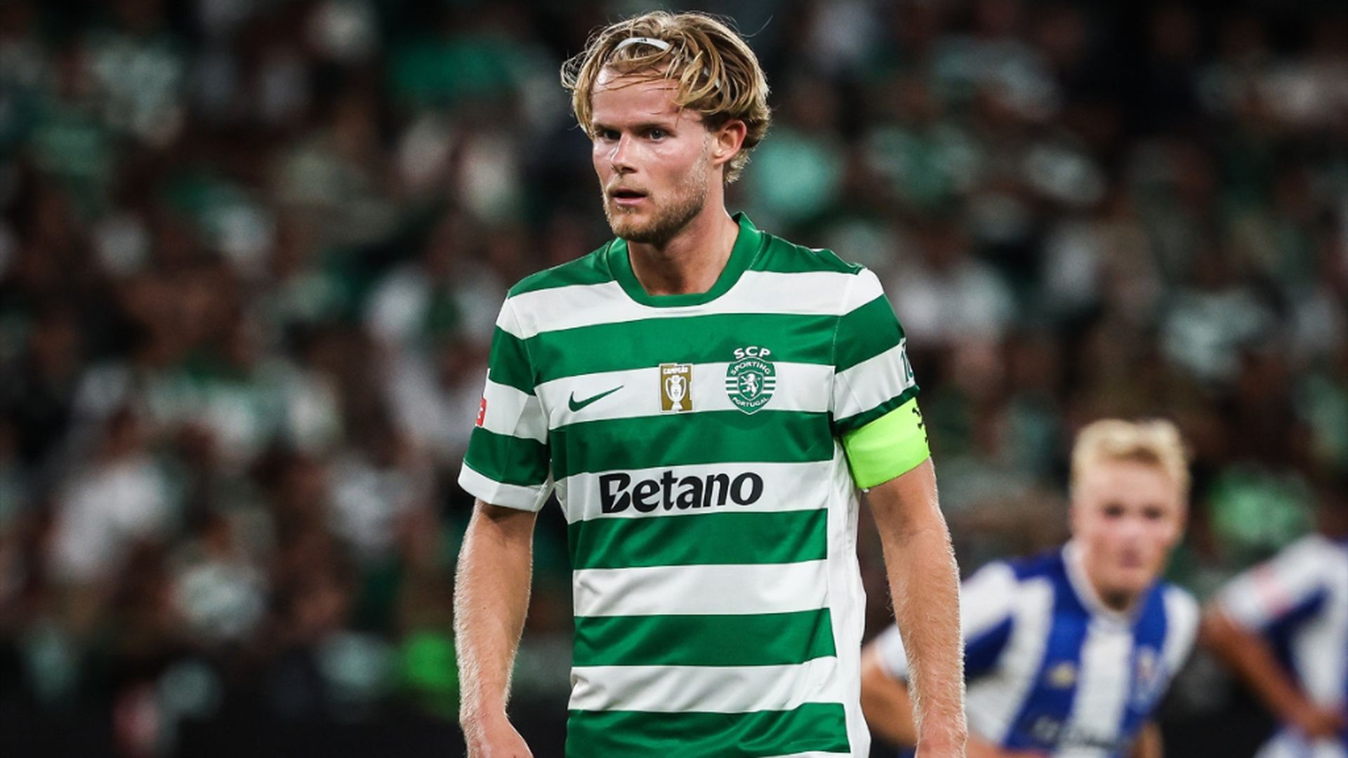 Morten Hjulmand, con el Sporting Morten Hjulmand, con el Sporting