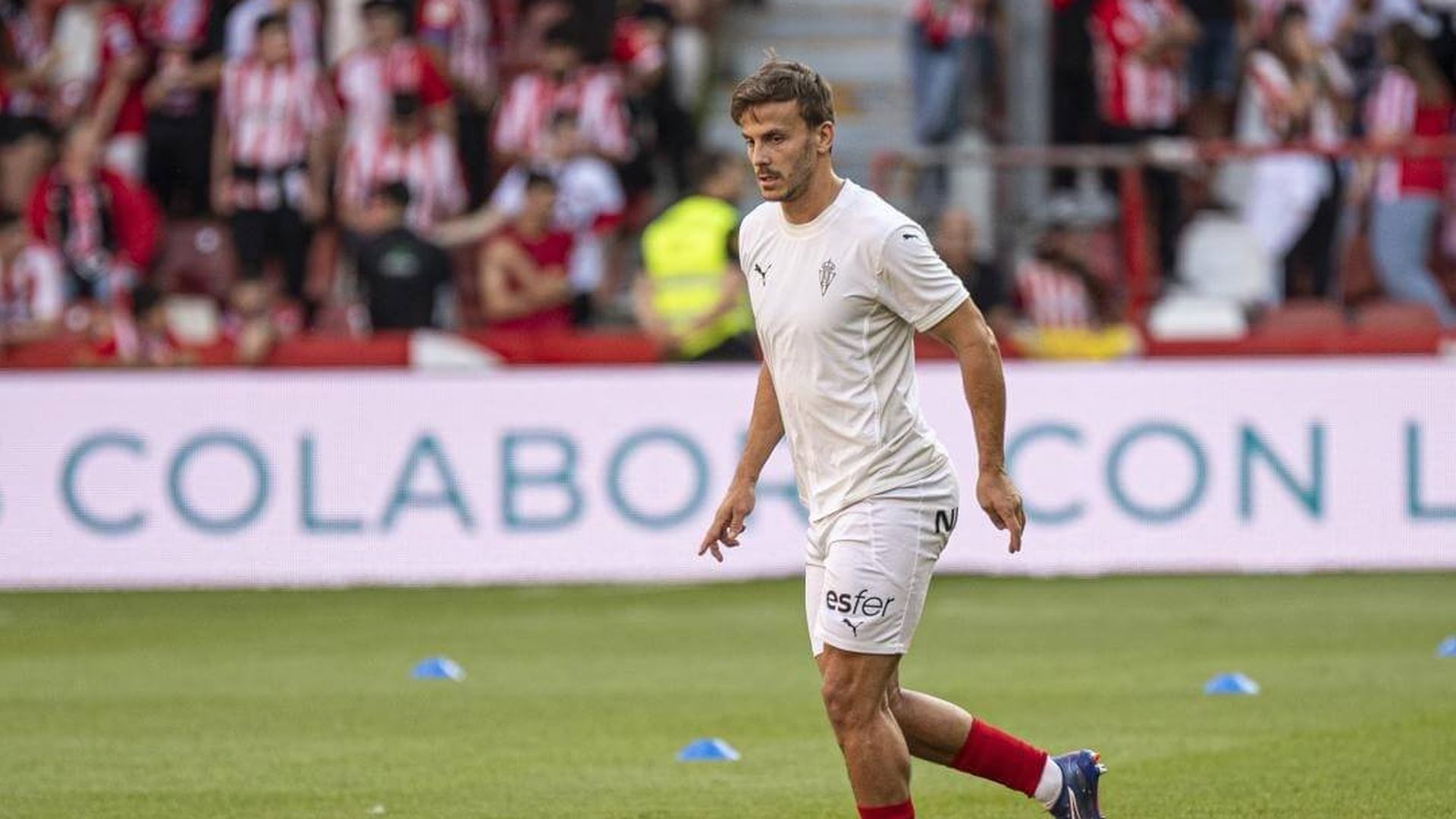 Eric Curbelo, durante un partido con el Sporting.