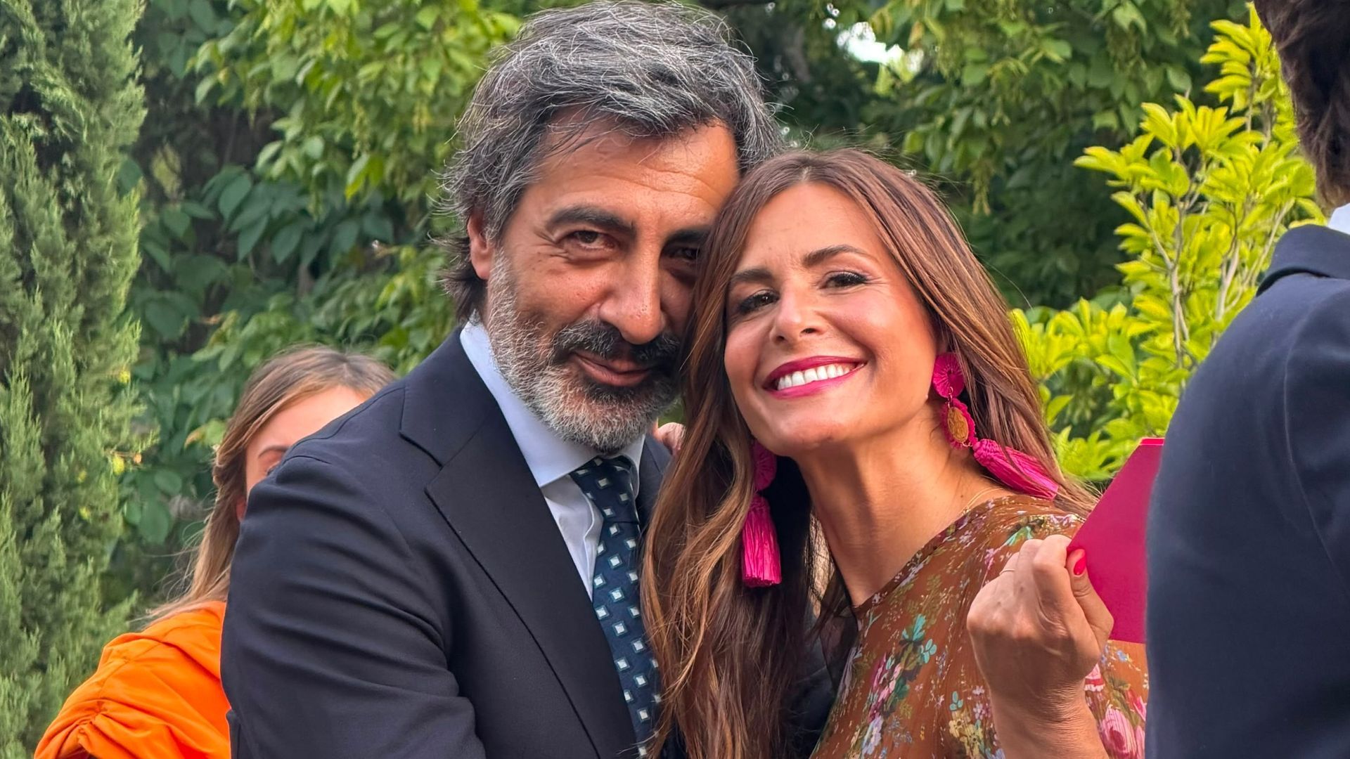 Nuria Roca y Juan del Val, en la boda de Patricia Cerezo