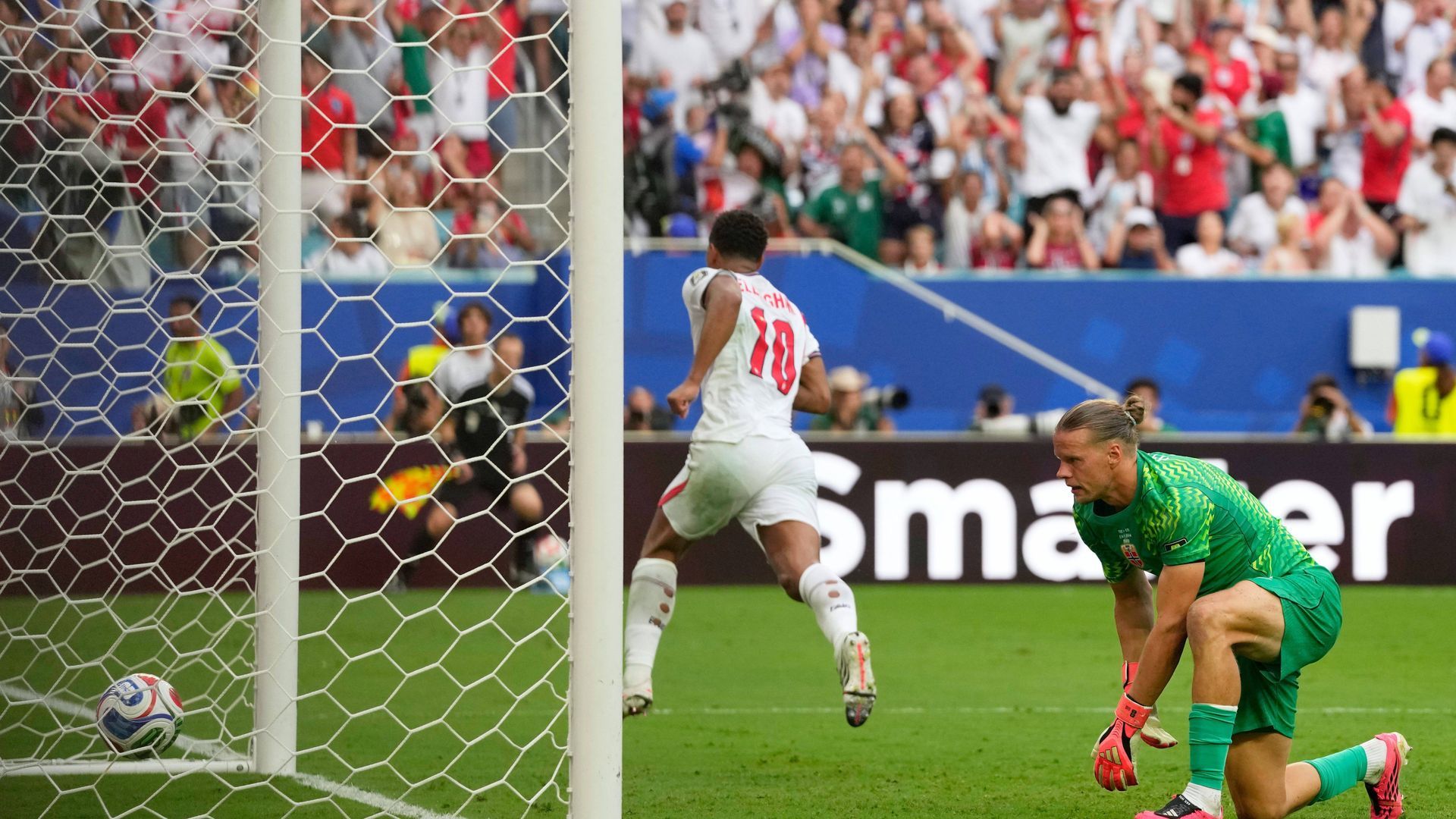Orjan Nyland, tras su error con Bellingham en el Noruega-Inglaterra