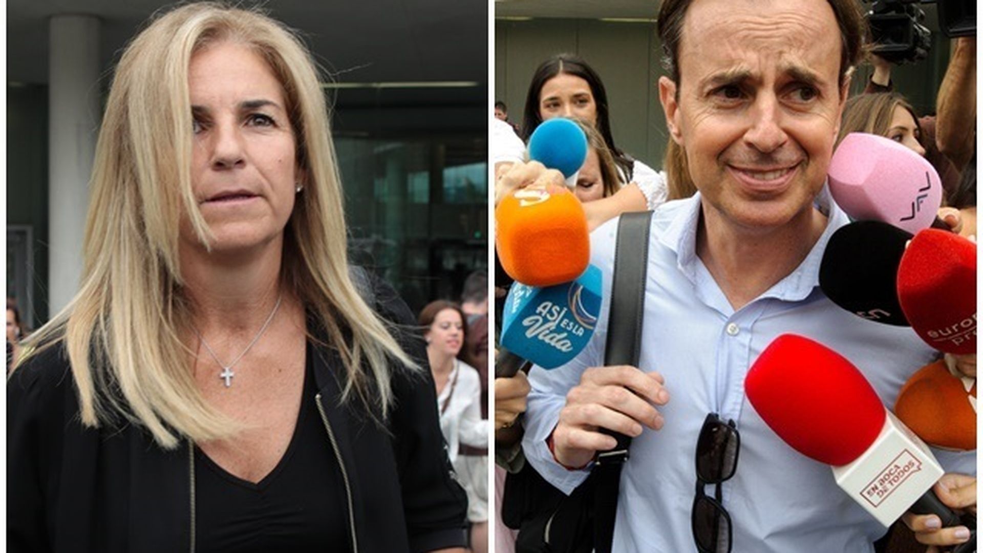 Arantxa Sánchez Vicario y Josep Santacana abandonando los juzgados Arantxa Sánchez Vicario y Josep Santacana abandonando los juzgados