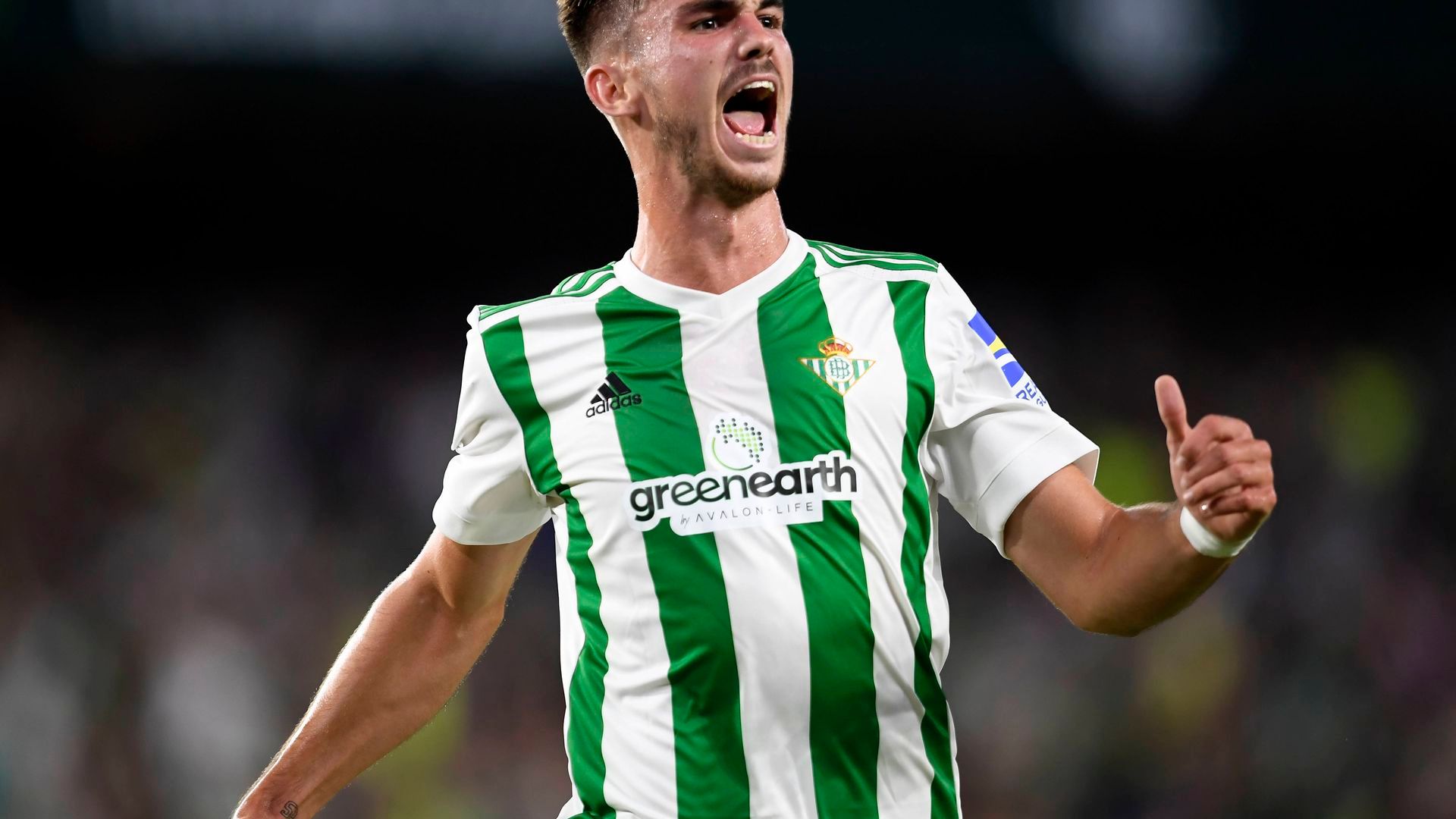 Fabián Ruiz celebra un gol con el Real Betis