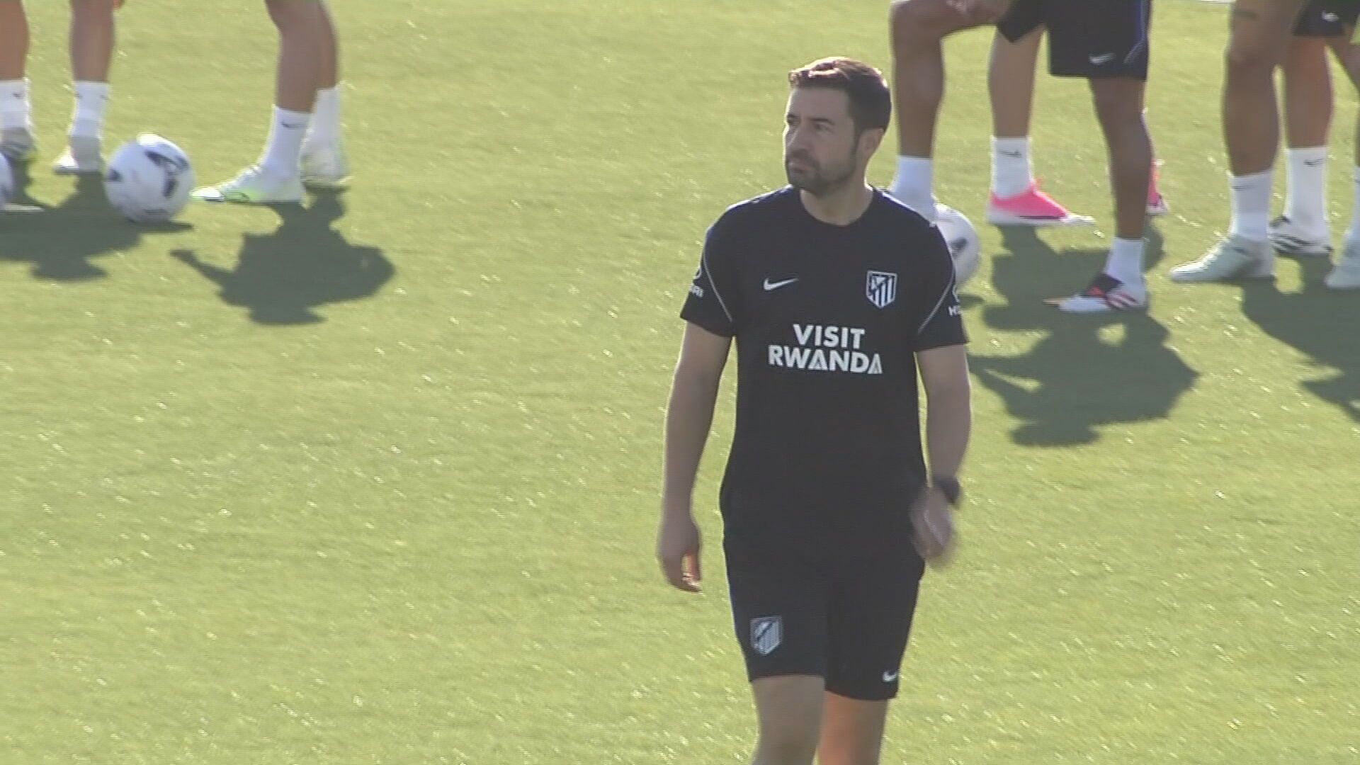 Gabi Fernández, en el primer entrenamiento del Atlético