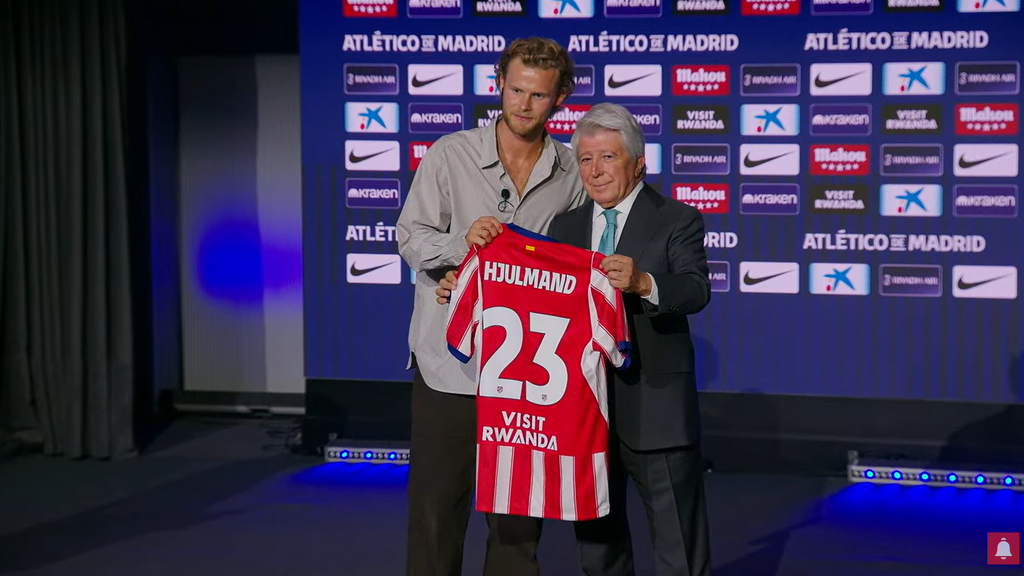 Hjlumand avisa a Simeone y se acuerda de Gabi Fernández y Koke en su presentación con el Atlético: "Cuando tenía 14 años..."