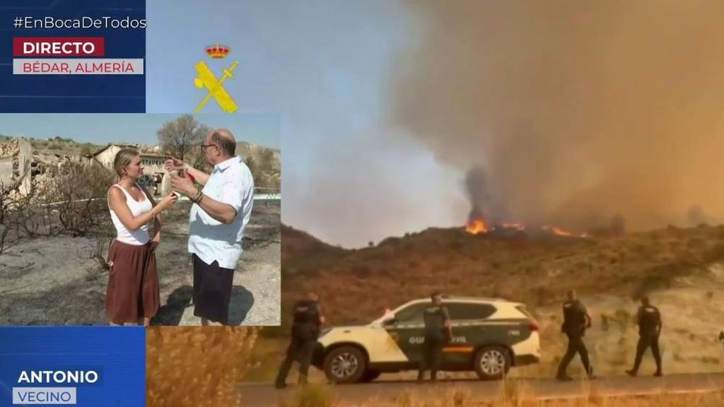 Los vecinos dudan de que el cable de un poste de la luz abandonado sea el origen del incendio de Los Gallardos: “Los propietarios son familia de mi mujer y lo dieron de baja”