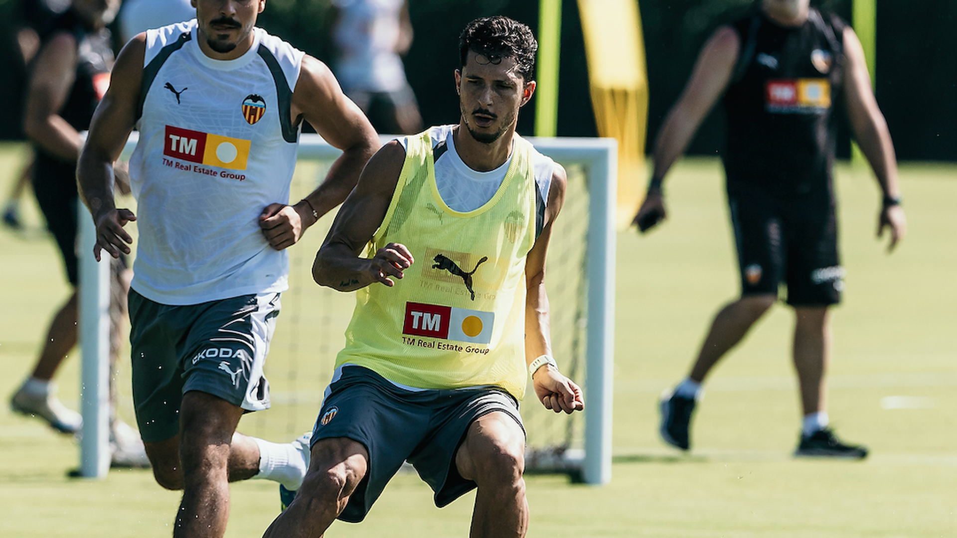 Guido en la pretemporada del Valencia CF