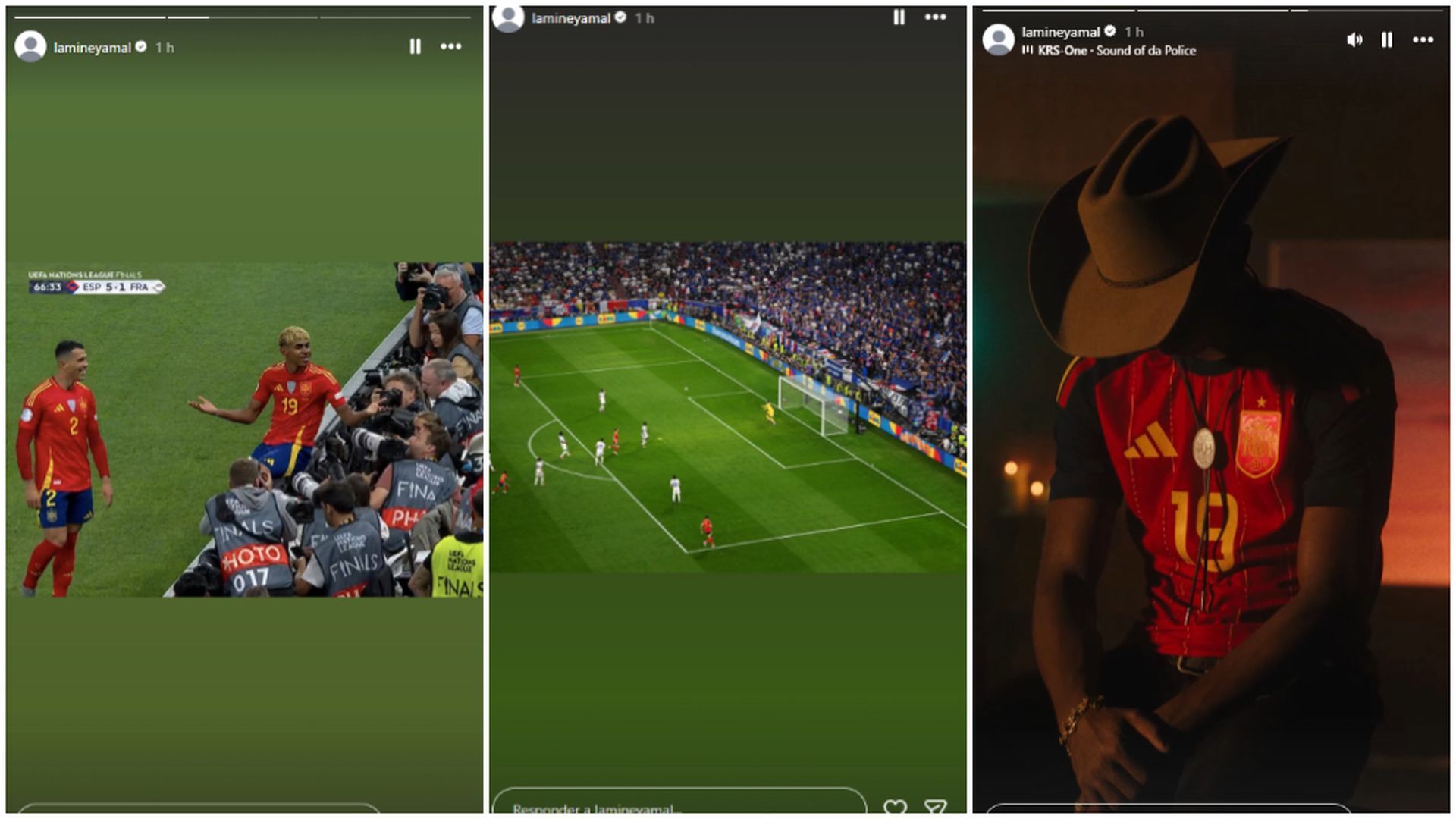 Imágenes subidas por Lamine Yamal en su cuenta de Instagram