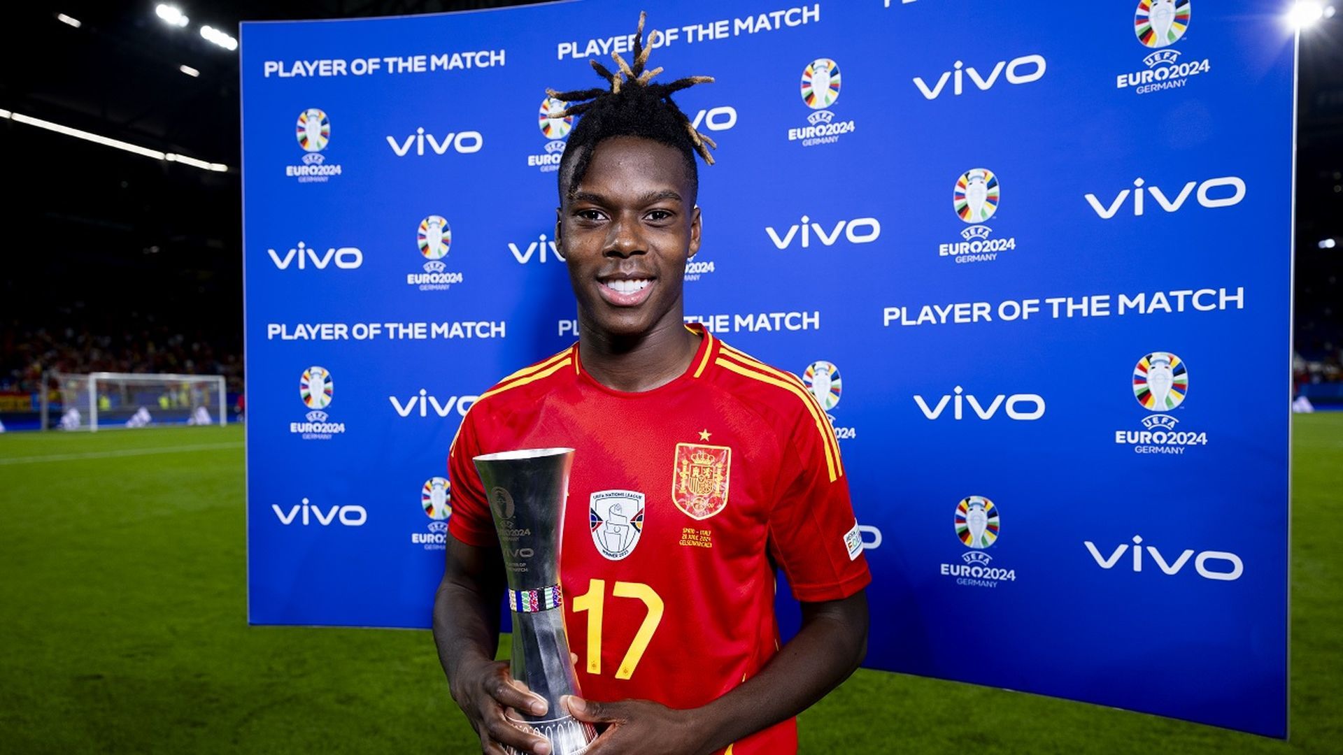 Nico Williams tras un partido con España Nico Williams tras un partido con España