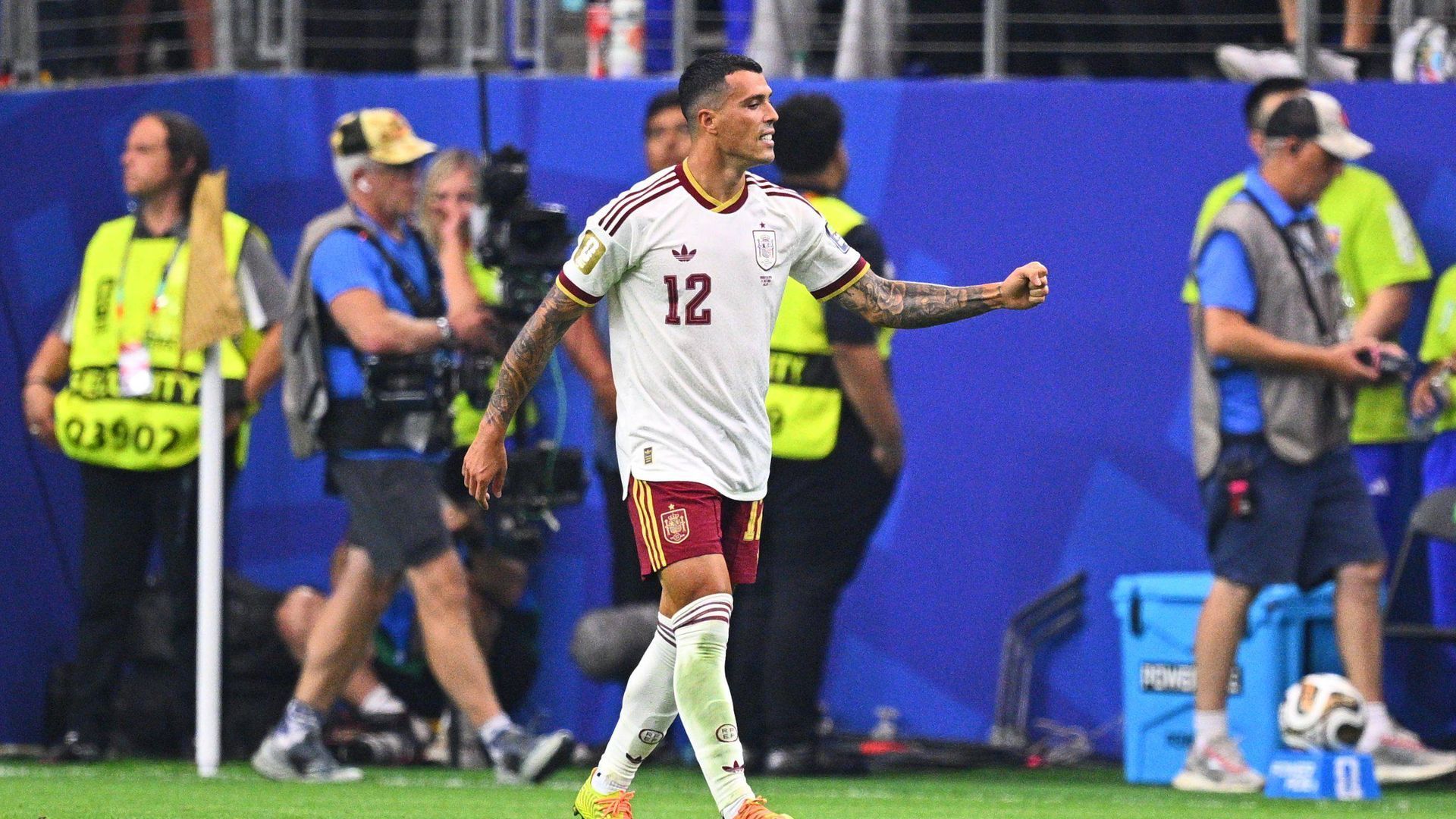 Pedro Porro celebra su gol a Francia Pedro Porro celebra su gol a Francia