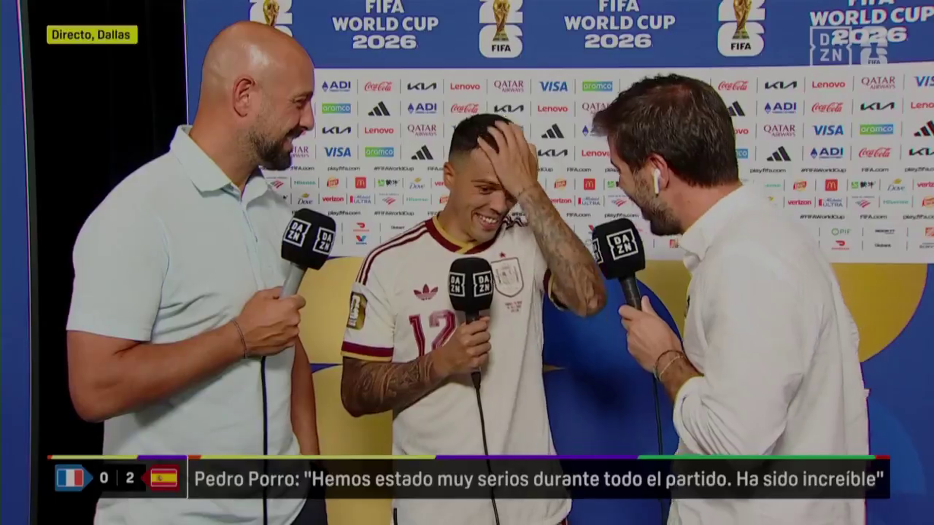 Pedro Porro habla tras el Francia - España Pedro Porro habla tras el Francia - España