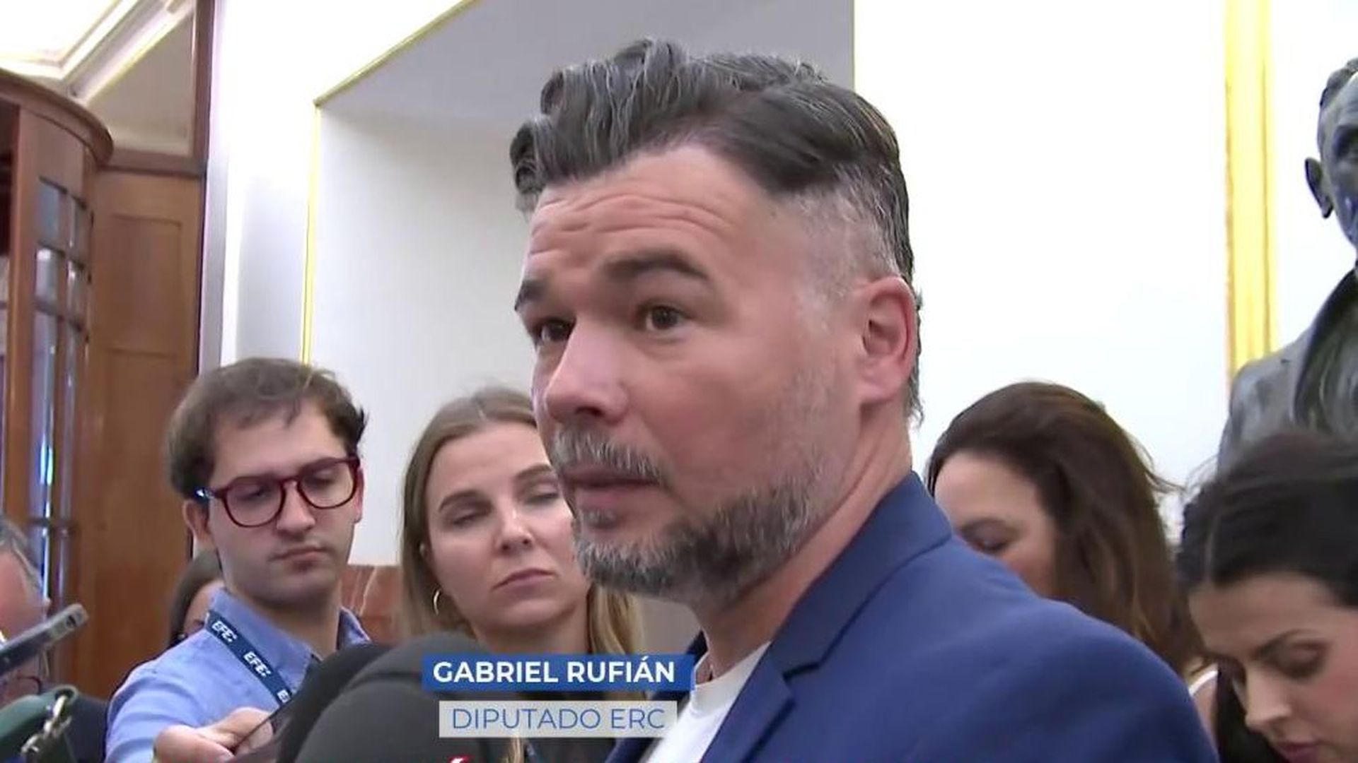 Gabriel Rufián, sobre la condena a David Sánchez: “Si eres patriota te tiene que parecer mal que los jueces persigan a las personas por la cara”