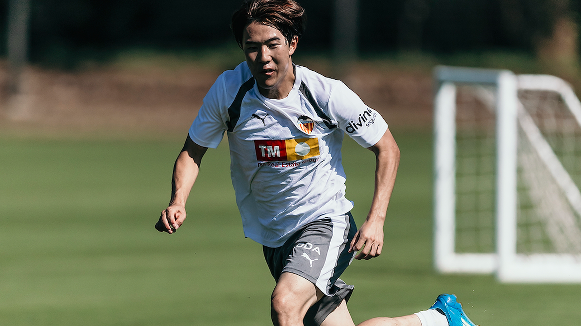 Sato en la pretemporada del Valencia CF