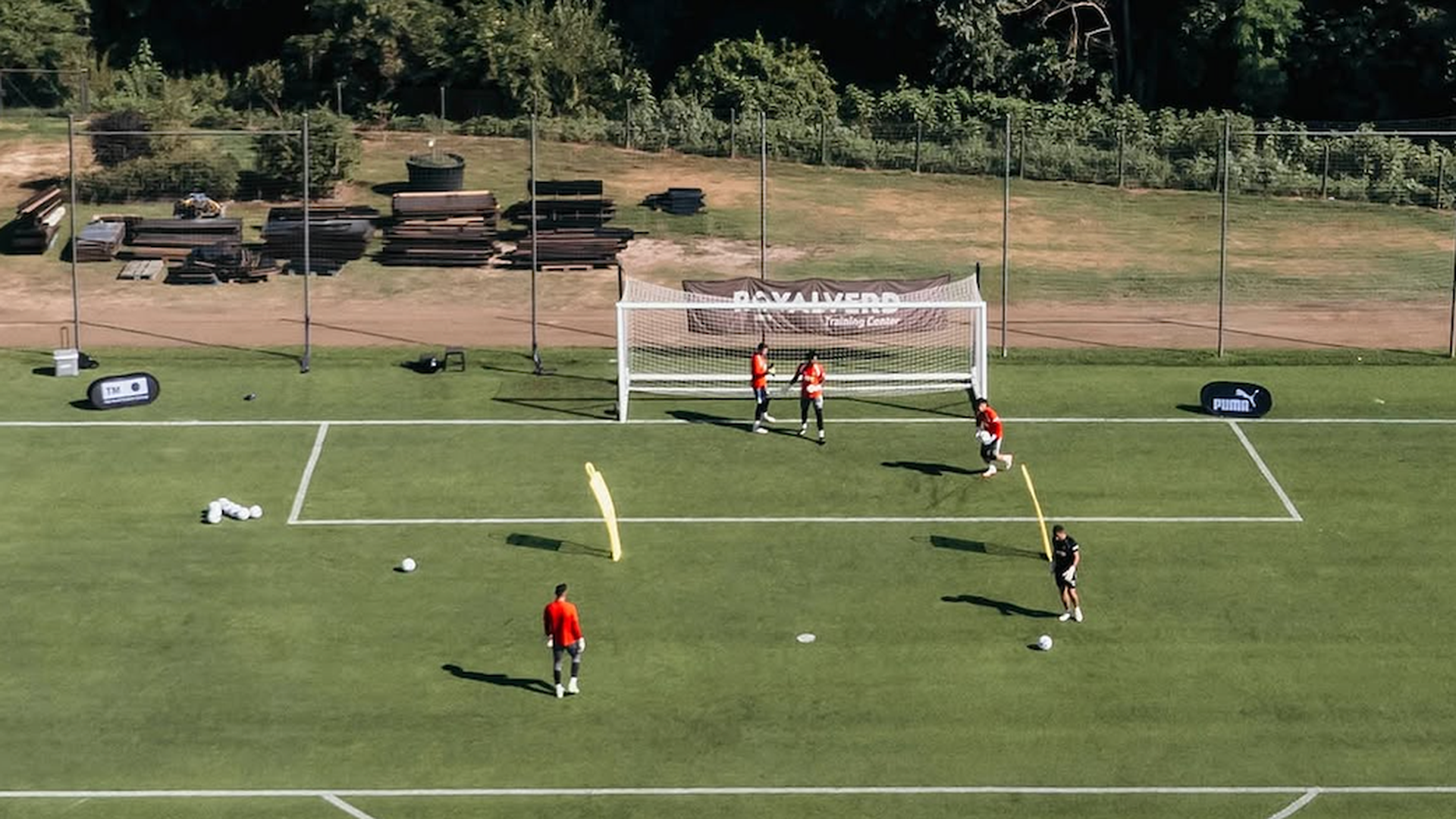 Entrenamiento en la pretemporada en Girona