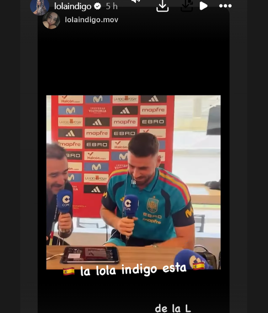Lola Índigo reacciona al comentario de Unai Simón