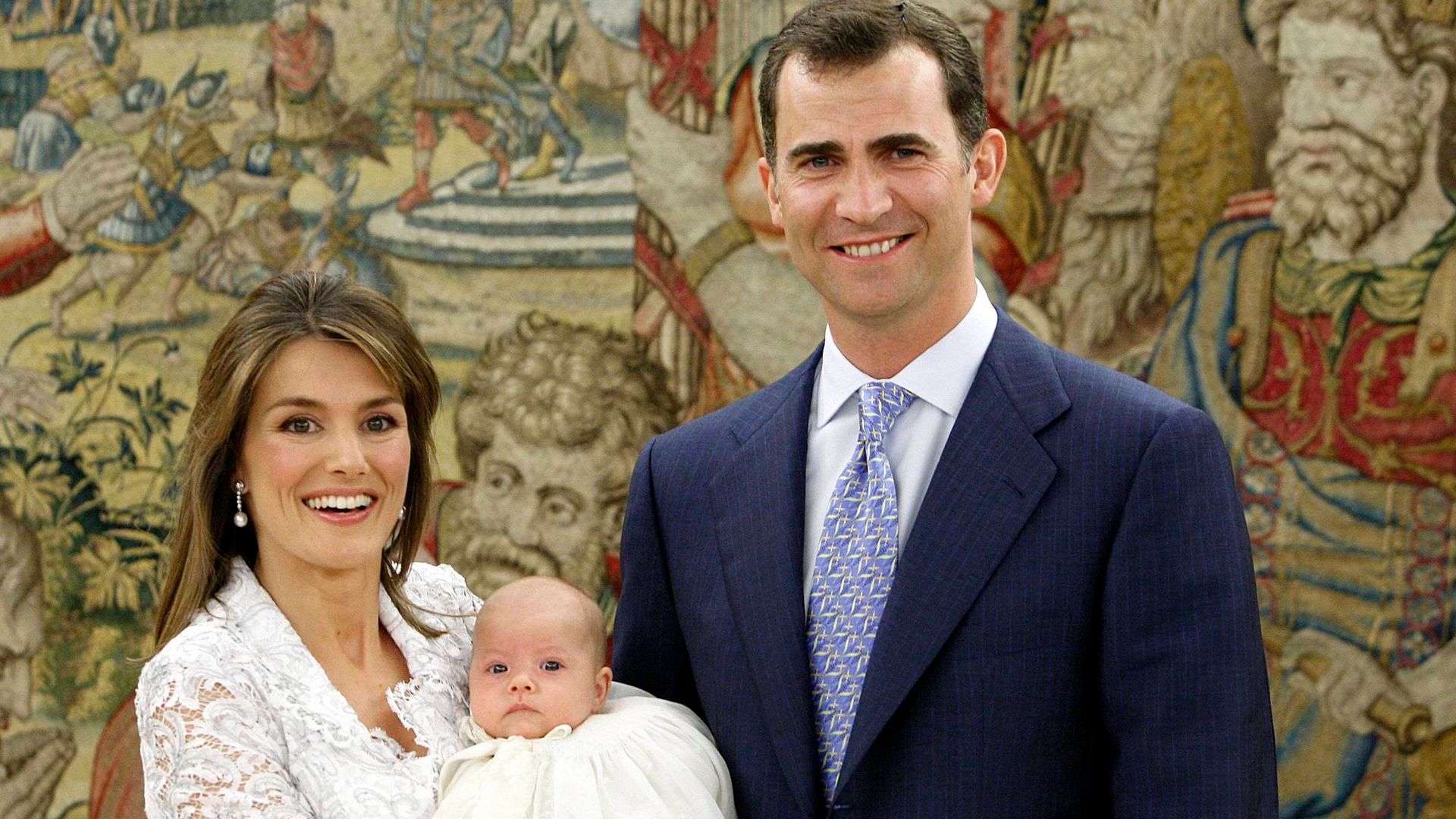 Los Reyes Felipe y Letizia en el Bautizo de la Infanta Sofía en 2007 Los Reyes Felipe y Letizia en el Bautizo de la Infanta Sofía en 2007