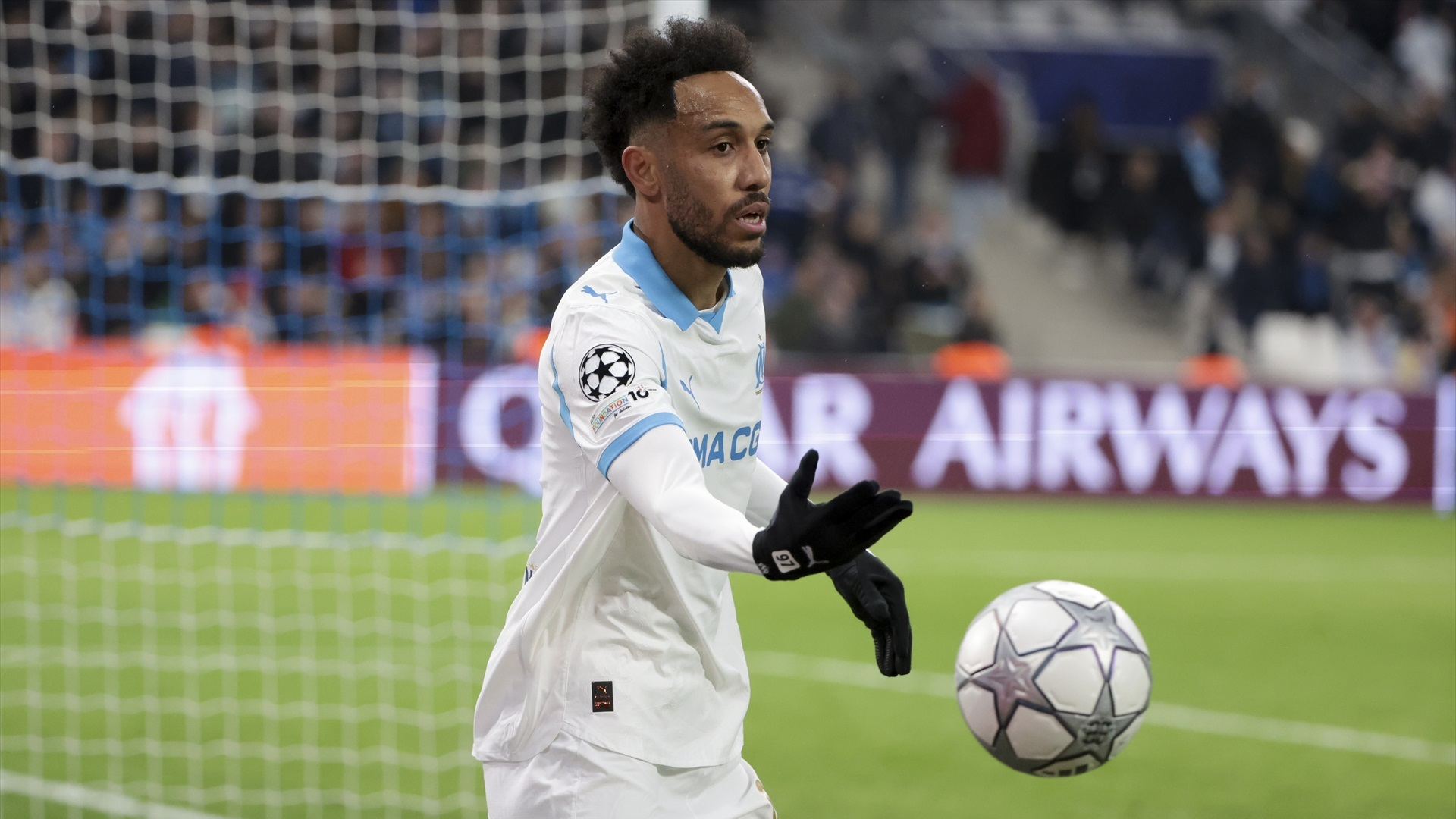 Pierre Emerick Aubameyang, en un partido con el Olympique de Marsella