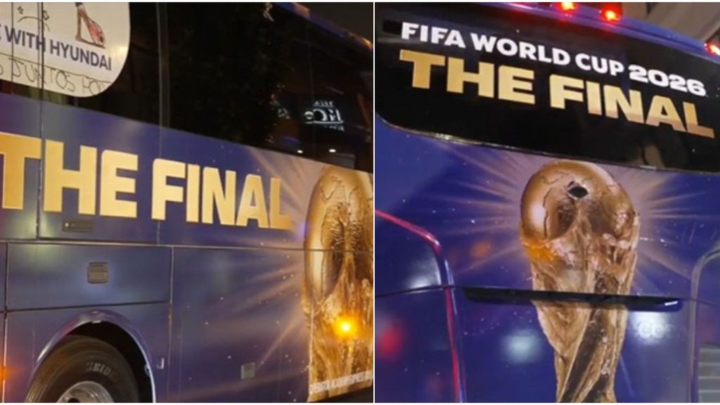 Así ha sido el recibimiento a la Selección Española en Nueva York: hasta han personalizado el autobús como finalista