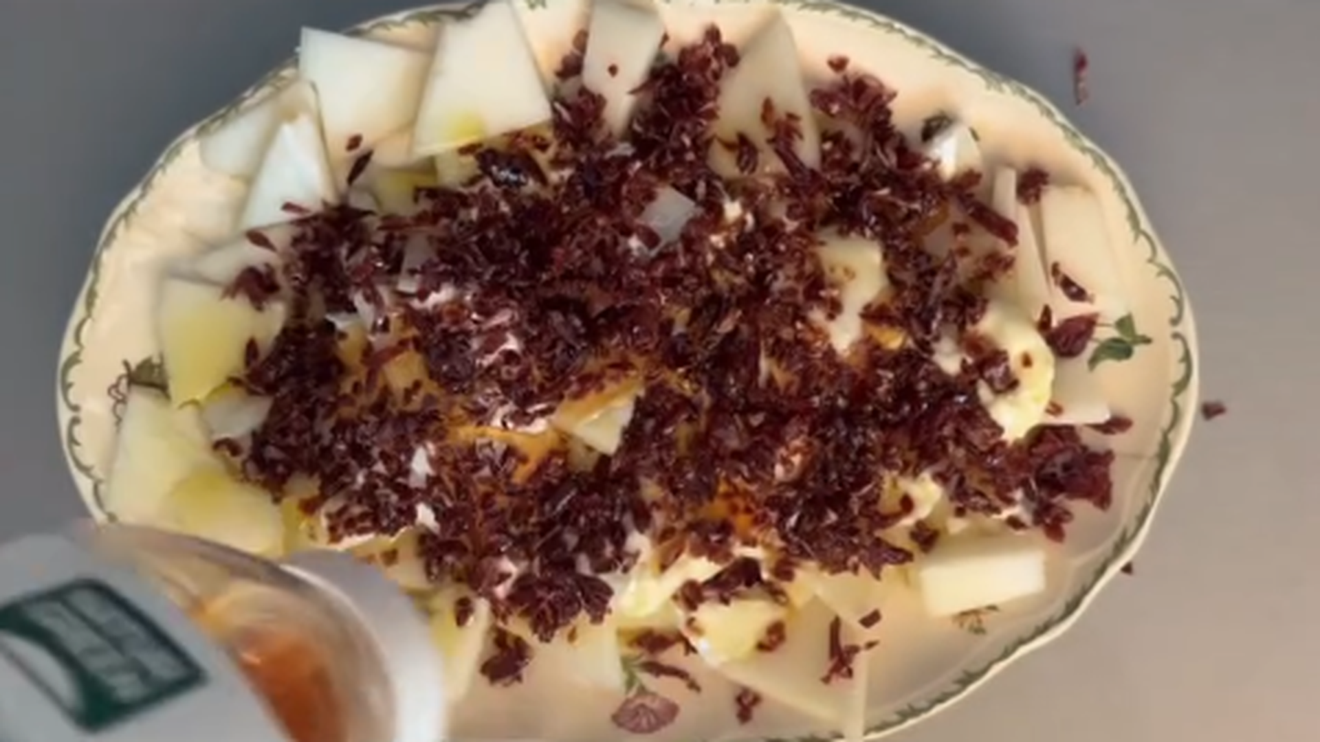 El resultado final de la ensalada de melón de Makoke