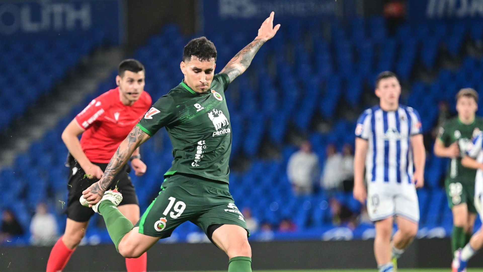Gustavo Puerta, durante un partido con el Racing. Gustavo Puerta, durante un partido con el Racing.