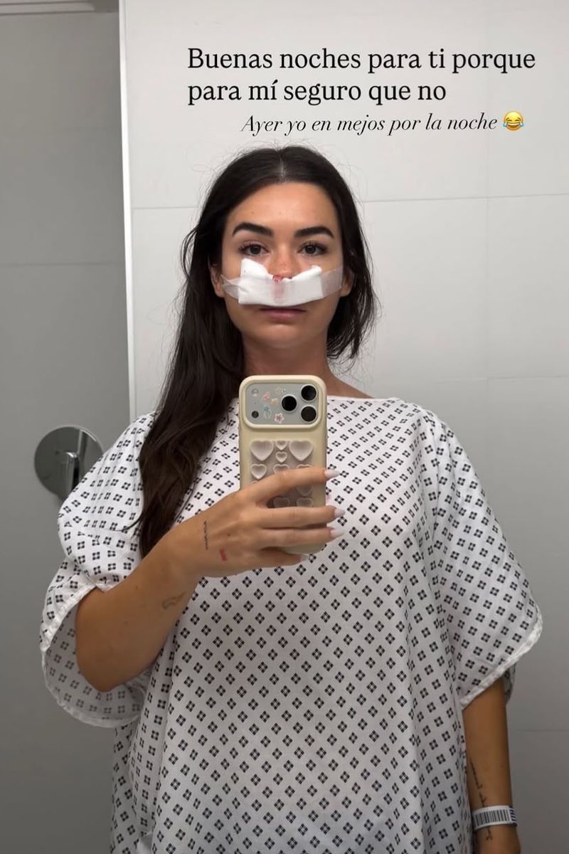 Helena Arauz recién operada