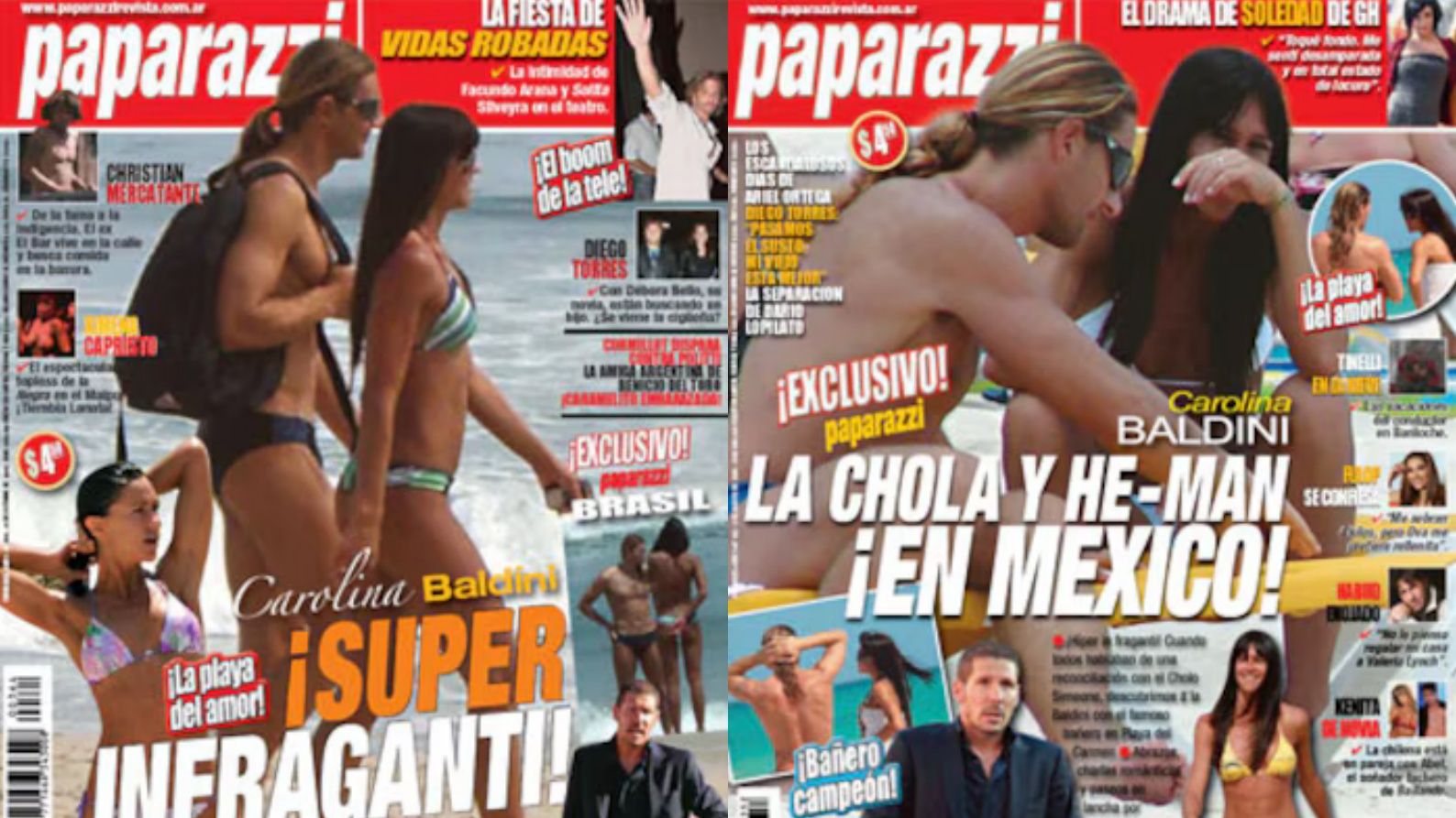 Las polémicas fotografías de Carolina Baldini con su amante