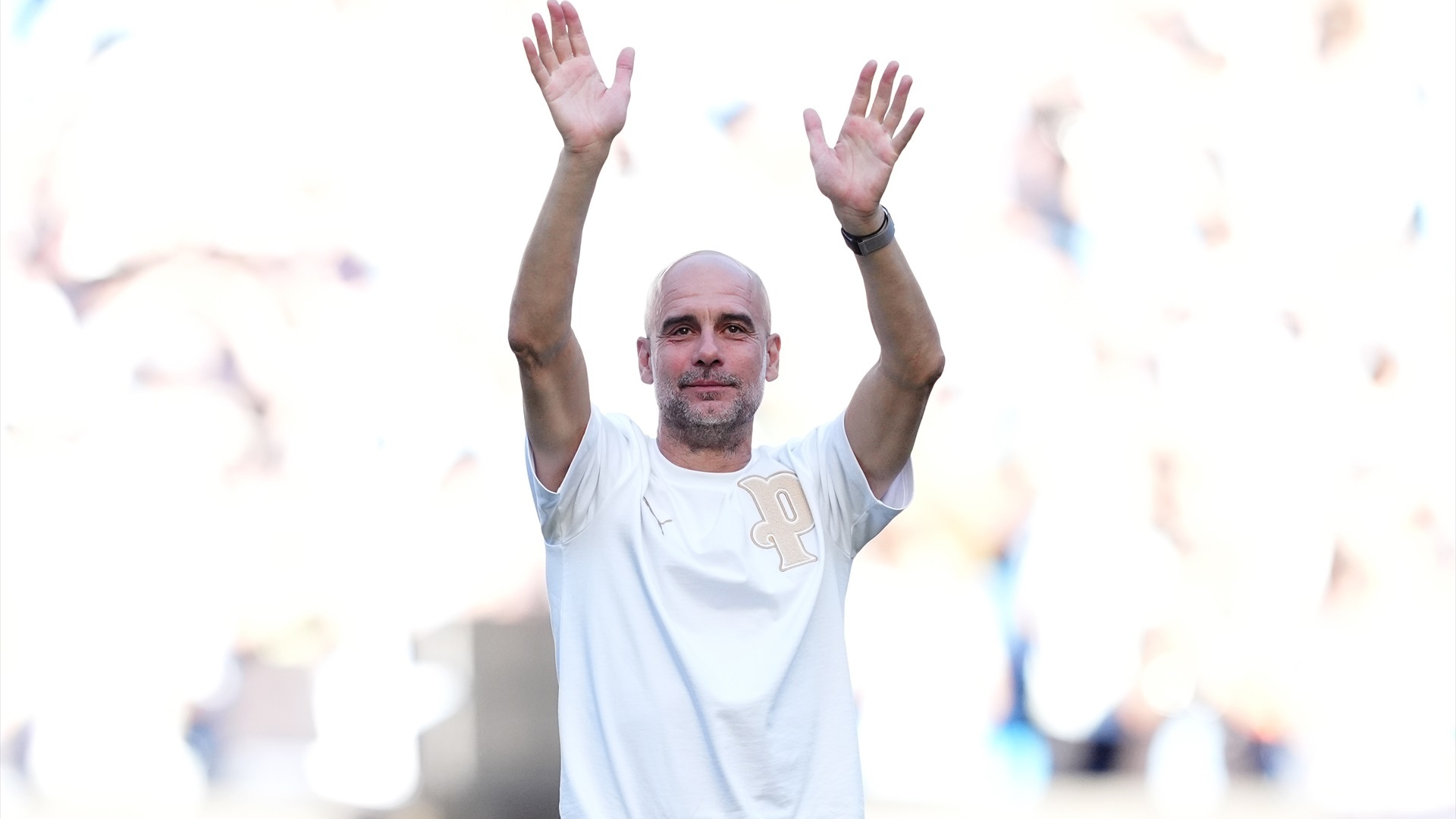Pep Guardiola, en su despedida del Manchester City Pep Guardiola, en su despedida del Manchester City