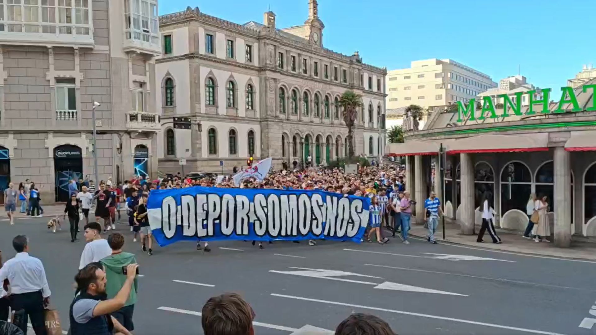 Protesta de la afición del Dépor. Protesta de la afición del Dépor.