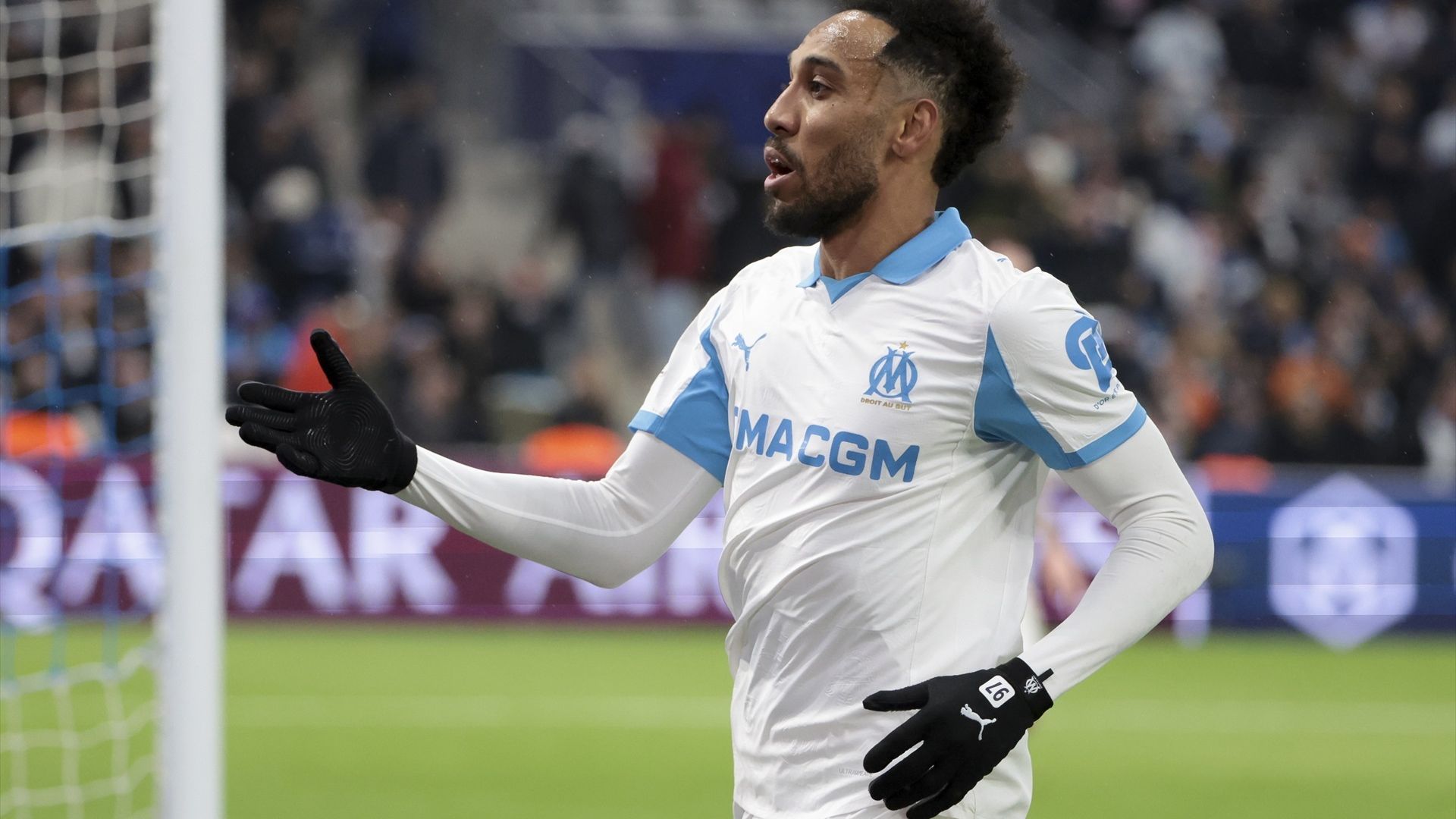 Aubameyang, en un partido del Olympique de Marsella Aubameyang, en un partido del Olympique de Marsella