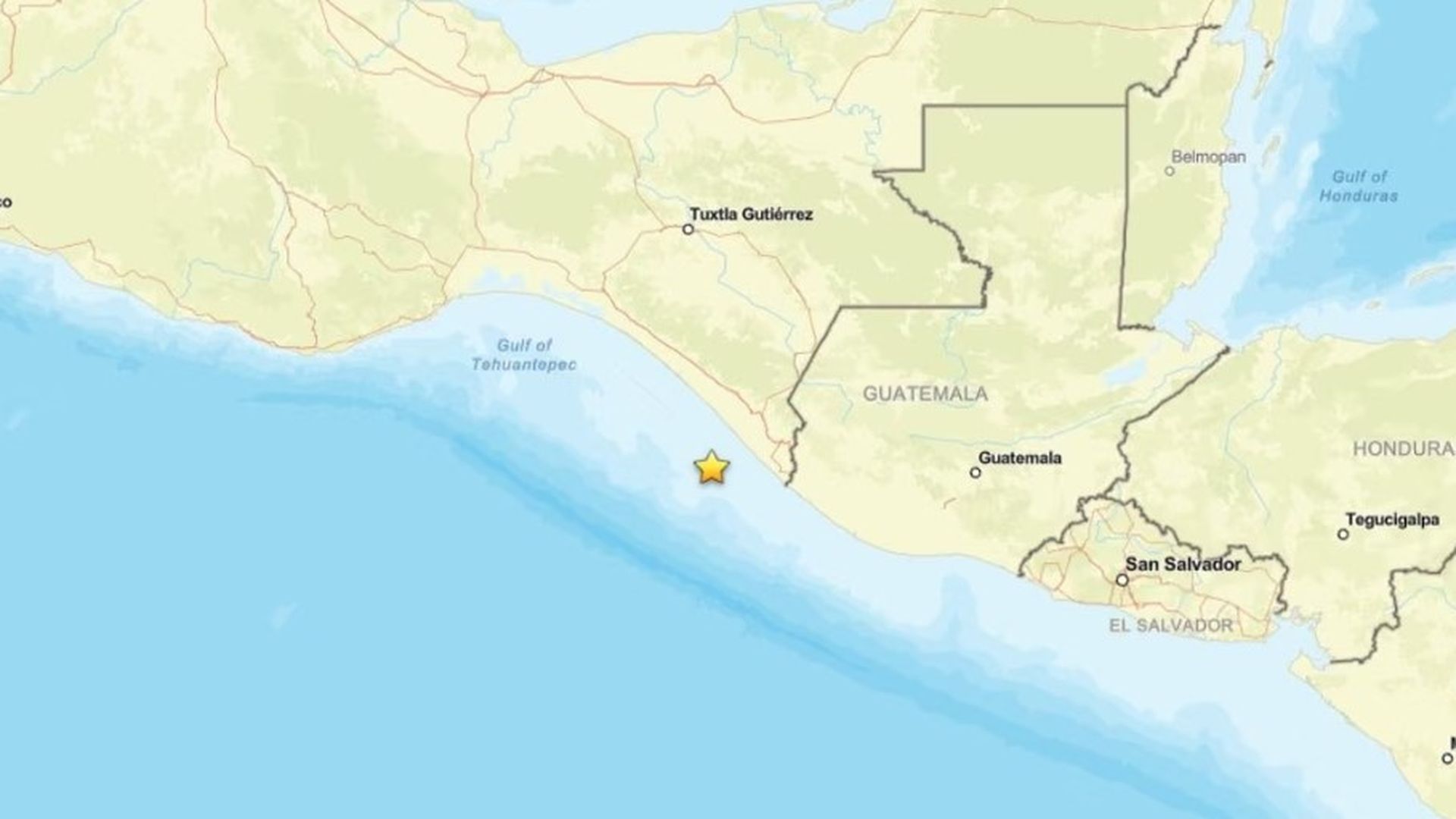 Declarado en México un seísmo de magnitud preliminar 7,3 con alerta de tsunami cerca de la costa de Chiapas