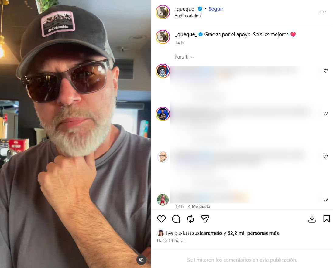 Héctor de Miguel, más conocido como Quequé, ha reaparecido en redes sociales