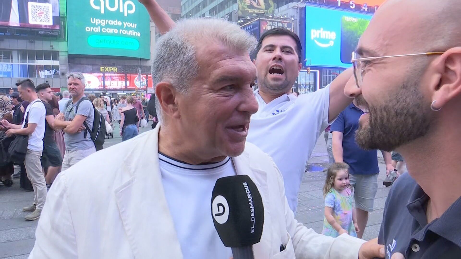 Joan Laporta, en Time Square Joan Laporta, en Time Square