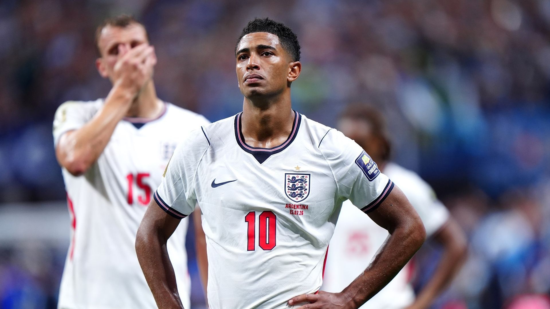 Jude Bellingham se lamenta tras el Inglaterra-Argentina Jude Bellingham se lamenta tras el Inglaterra-Argentina