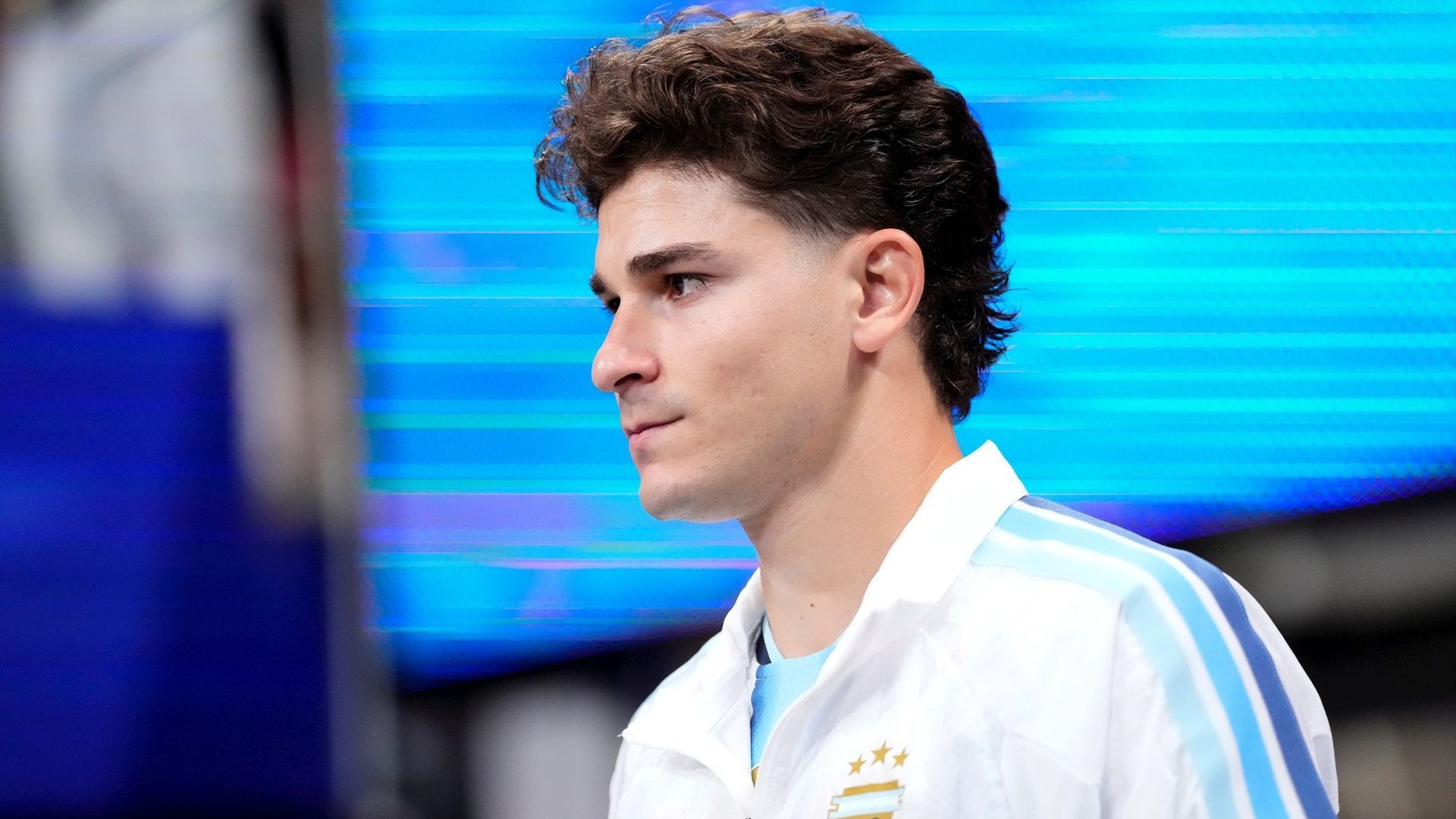 Julián Álvarez, en un partido con Argentina