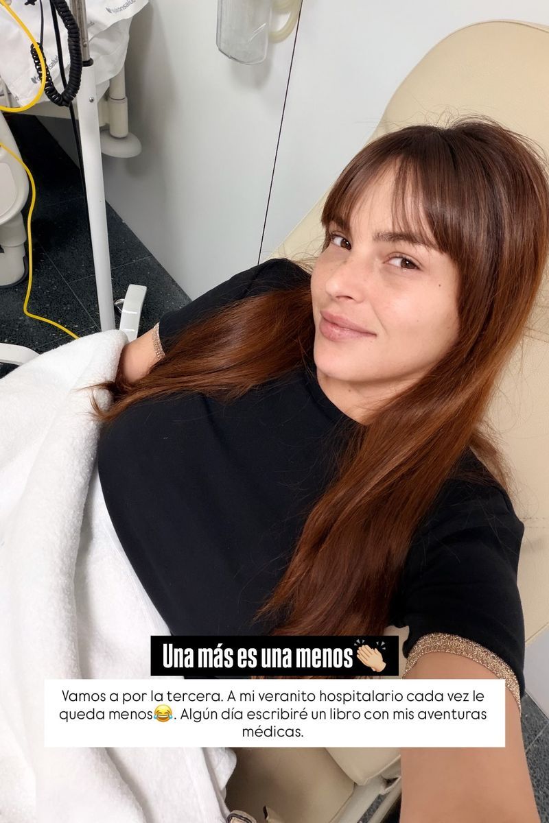 La imagen de Marta Peñate dándose una tercera sesión de quimioterapia por su embarazo ectópico