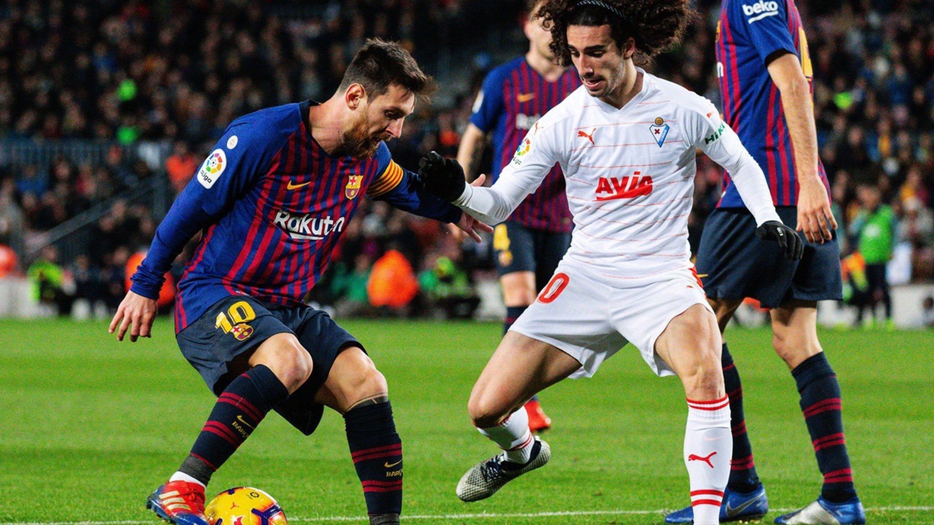 Messi y Cucurella enfrentados en 2019 en LaLiga Messi y Cucurella enfrentados en 2019 en LaLiga