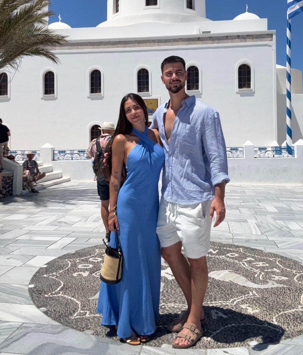 Rosario y Stiven juntos en Santorini