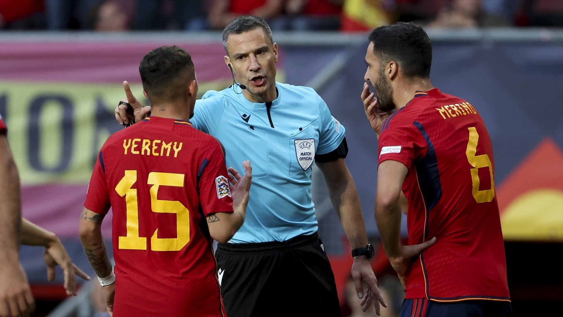 Slavko Vincic en un partido con España Slavko Vincic en un partido con España