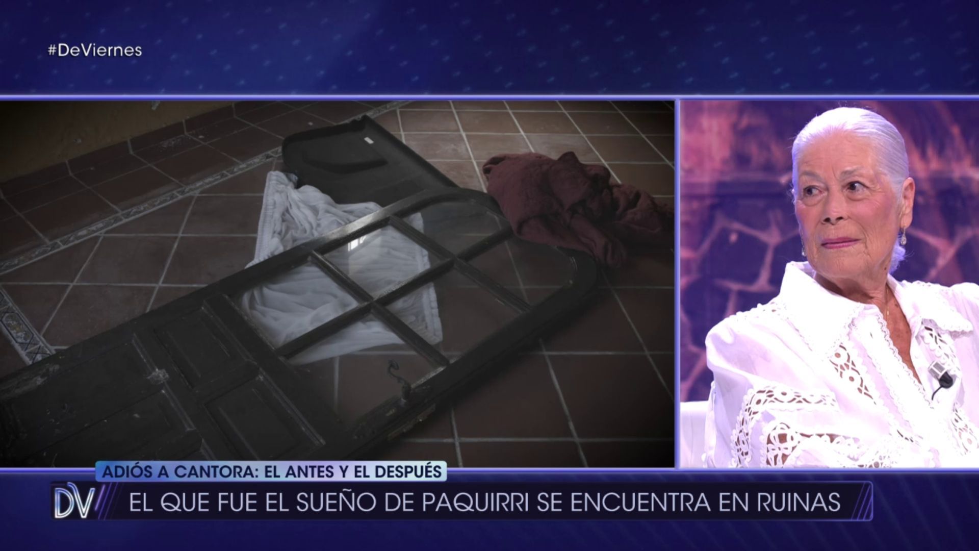 Teresa Rivera se enfrenta a las imágenes del deterioro de Cantora en '¡De viernes!'