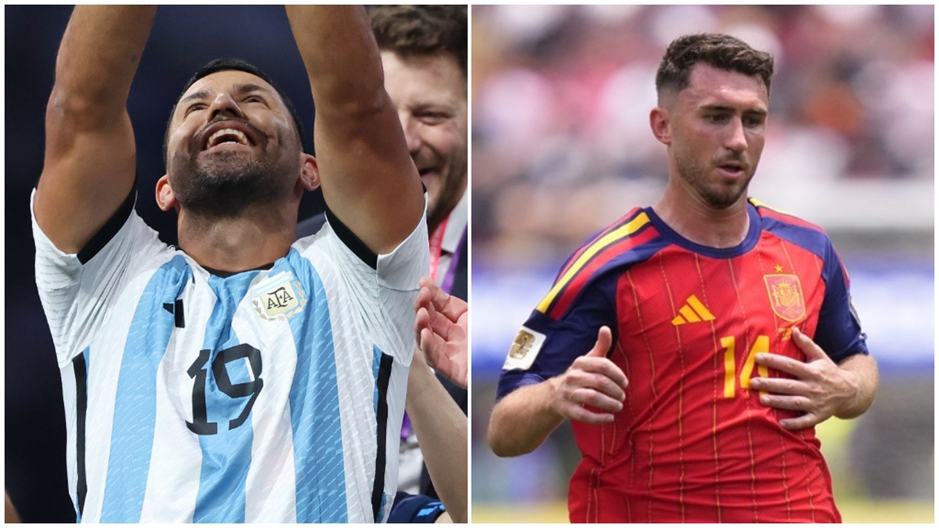 Agüero y Laporte, con Argentina y España Agüero y Laporte, con Argentina y España