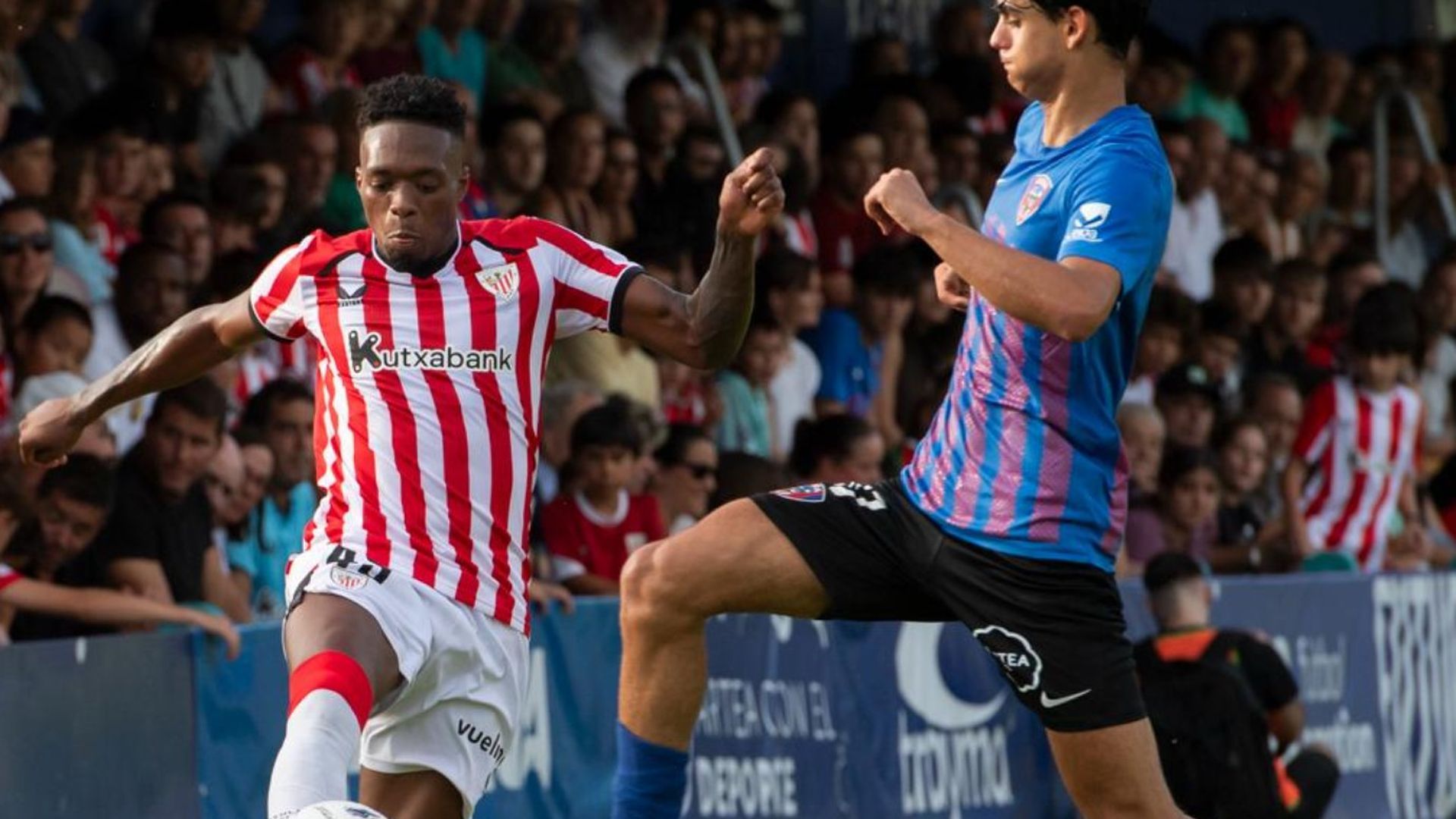 Álvaro Djaló, en el Leioa-Athletic