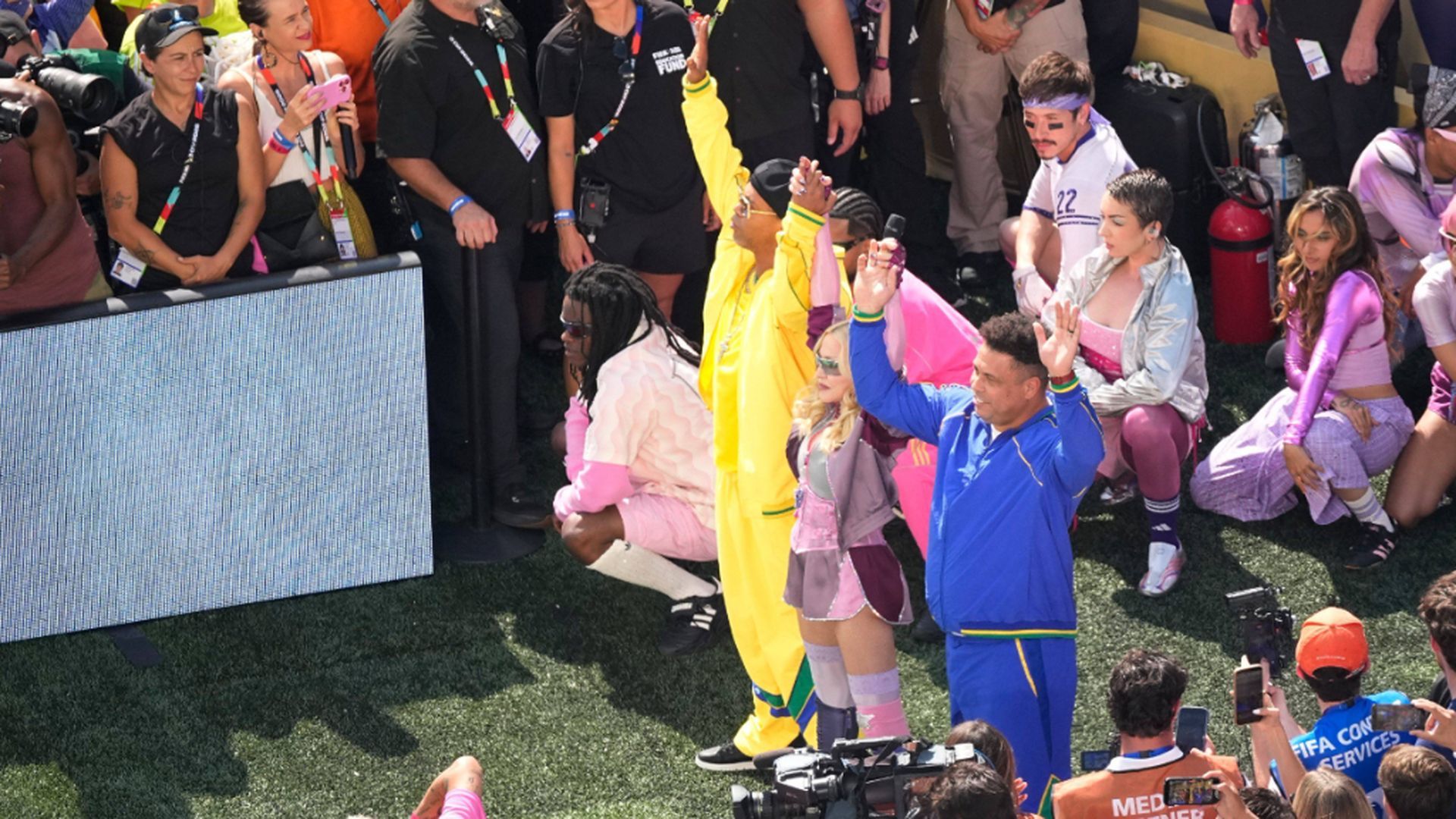 Ronaldiho, Ronaldo y Madonna, en la final del Mundial