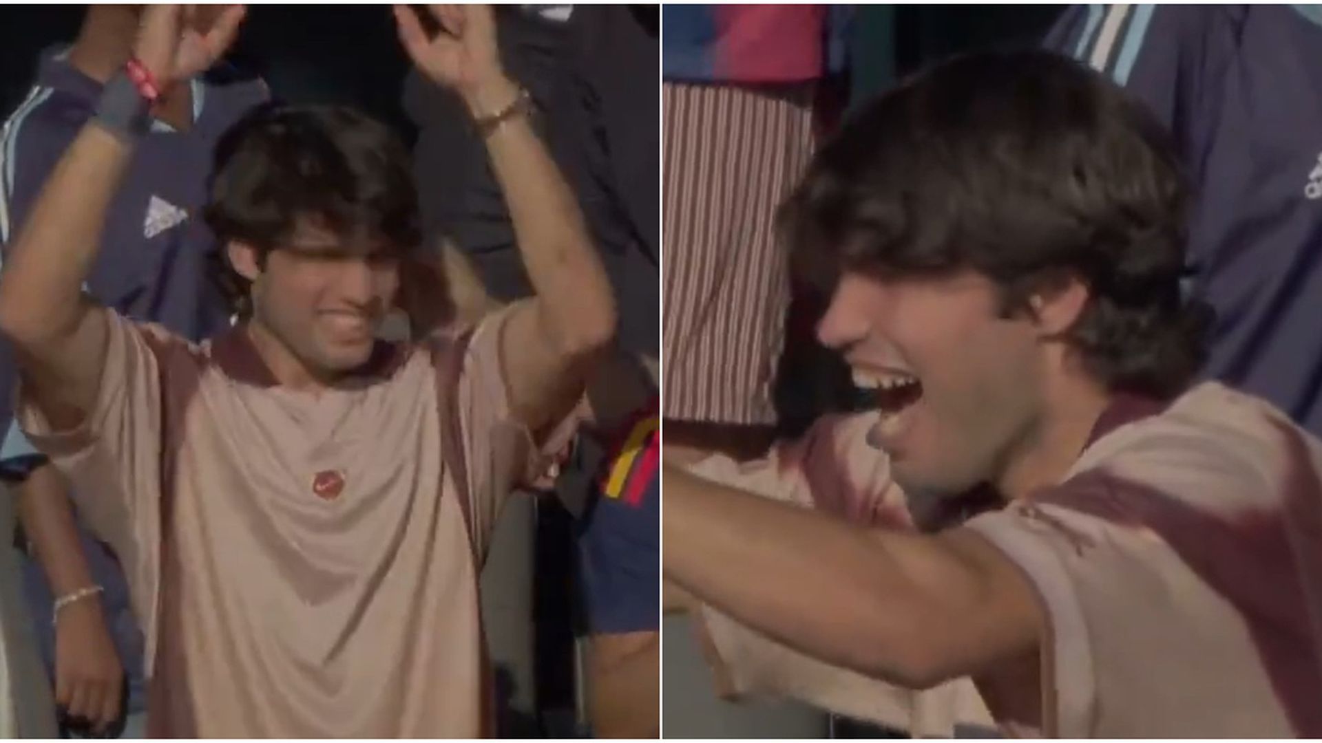 Carlos Alcaraz celebrando el Mundial de la Selección Española Carlos Alcaraz celebrando el Mundial de la Selección Española