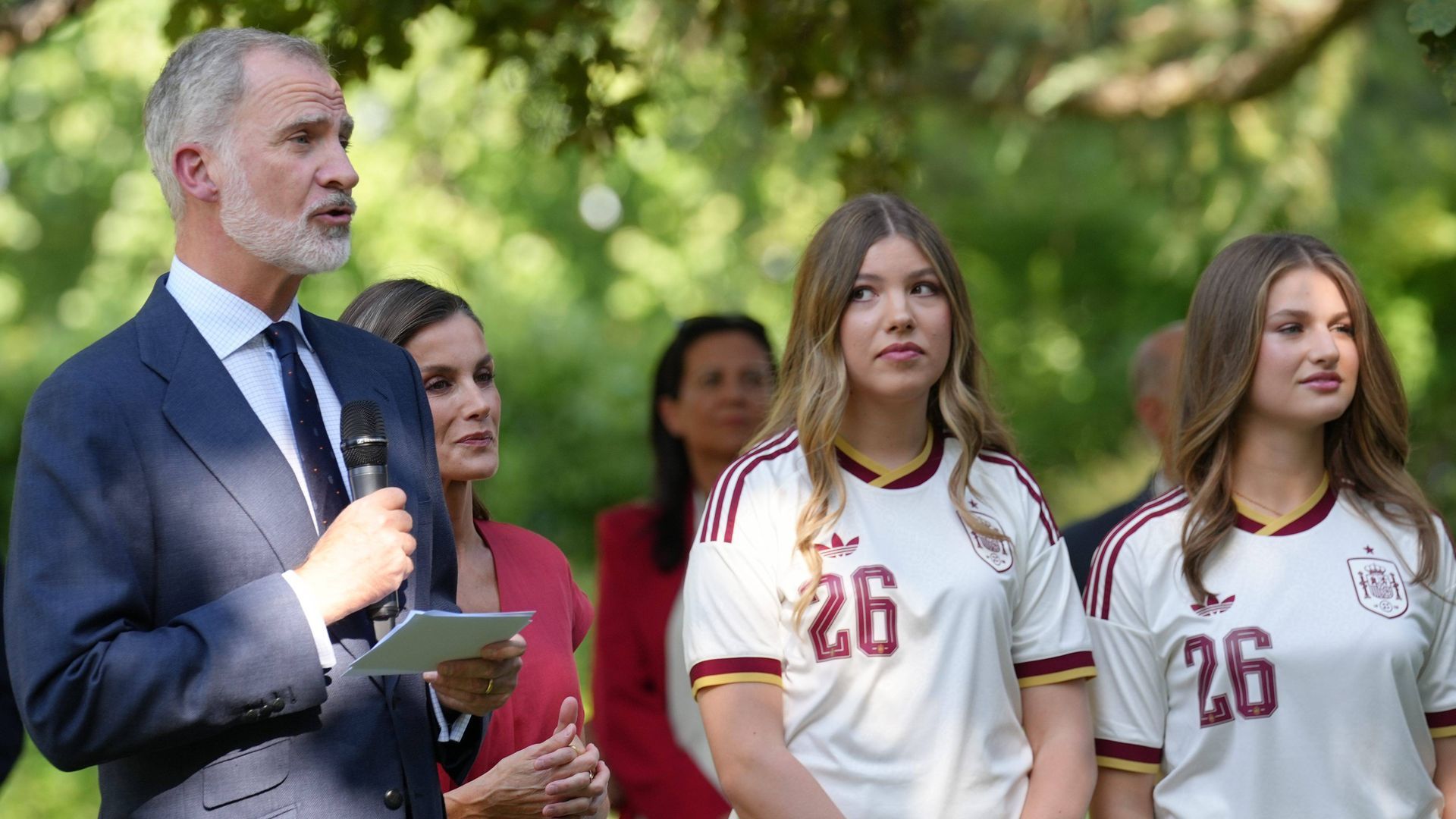Felipe VI, Letizia, Leonor y Sofía, en la recepción de la Selección Española Felipe VI, Letizia, Leonor y Sofía, en la recepción de la Selección Española