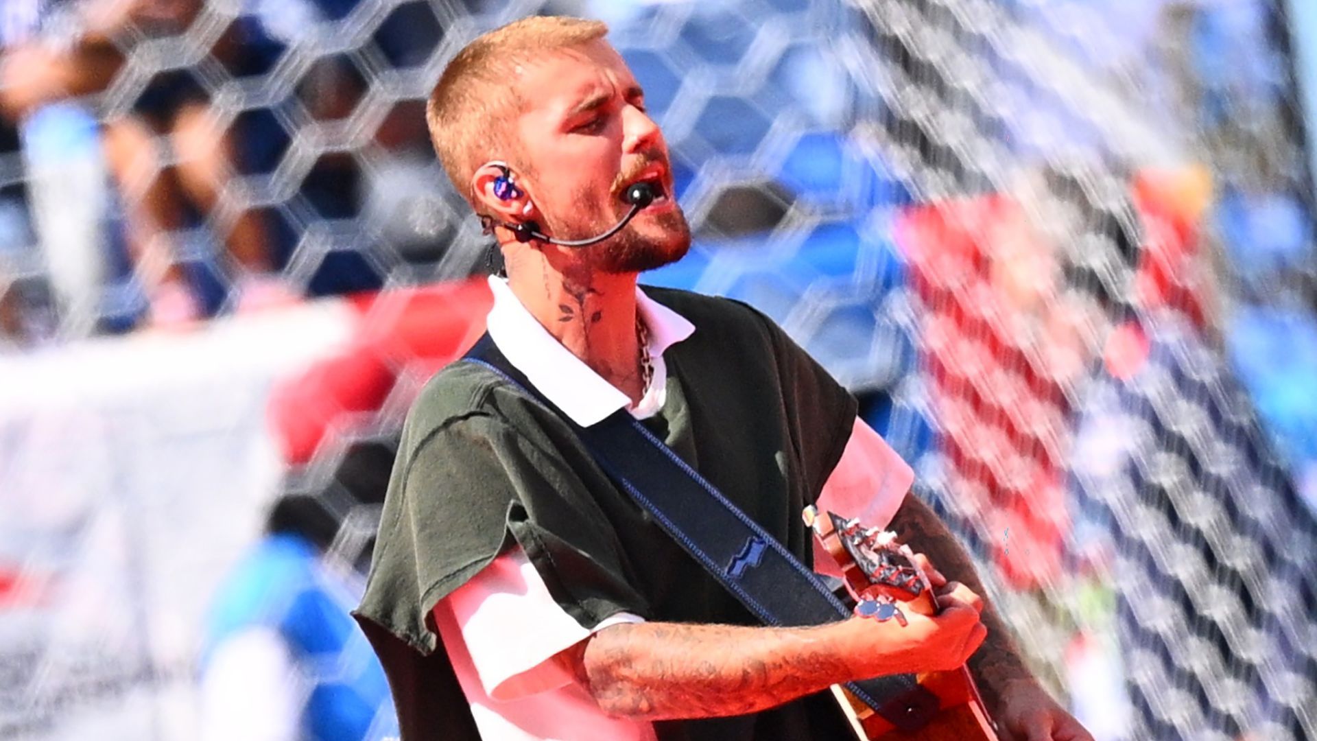 Justin Bieber en el show del Mundial