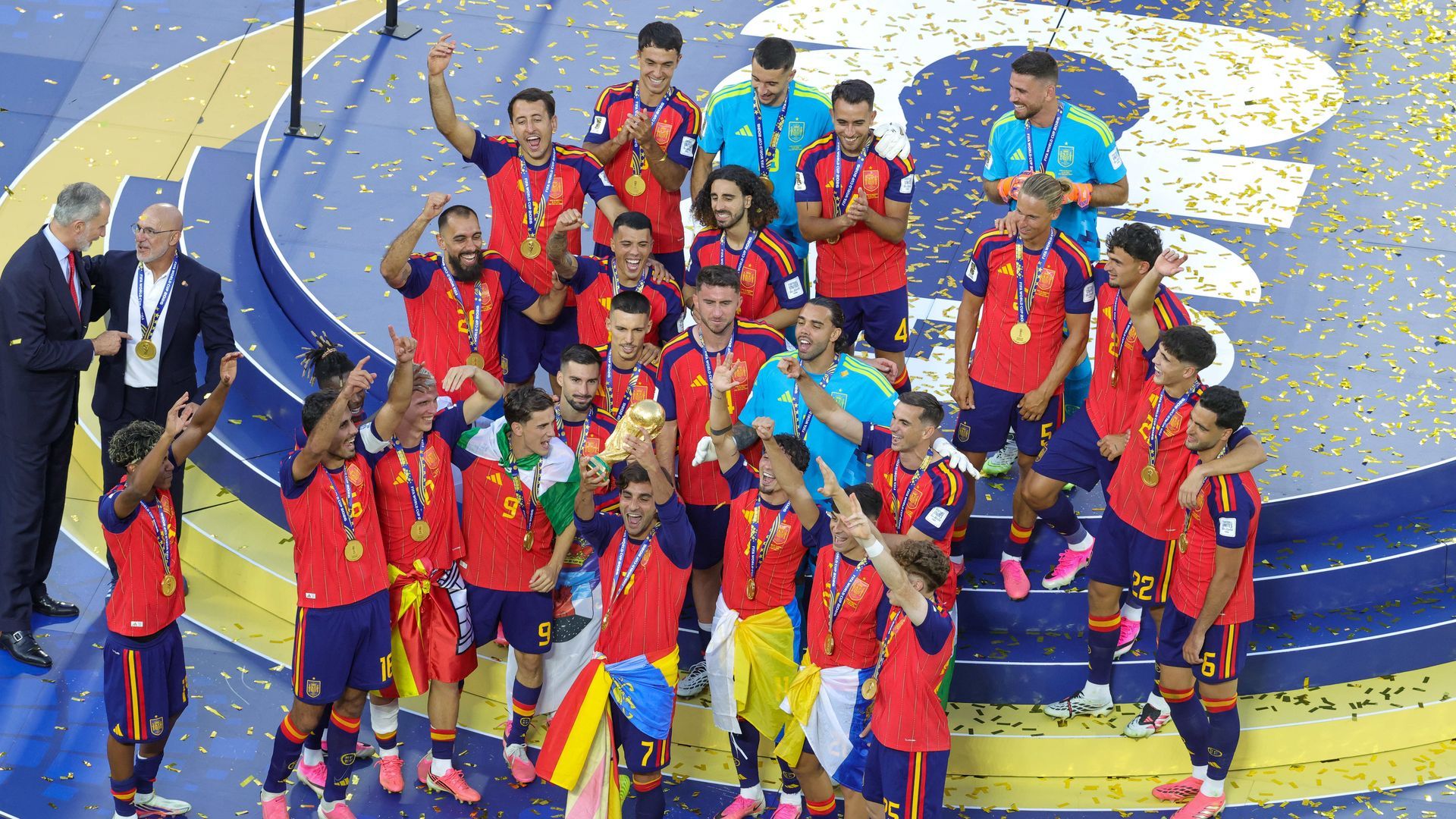 La celebración de España tras el Mundial La celebración de España tras el Mundial
